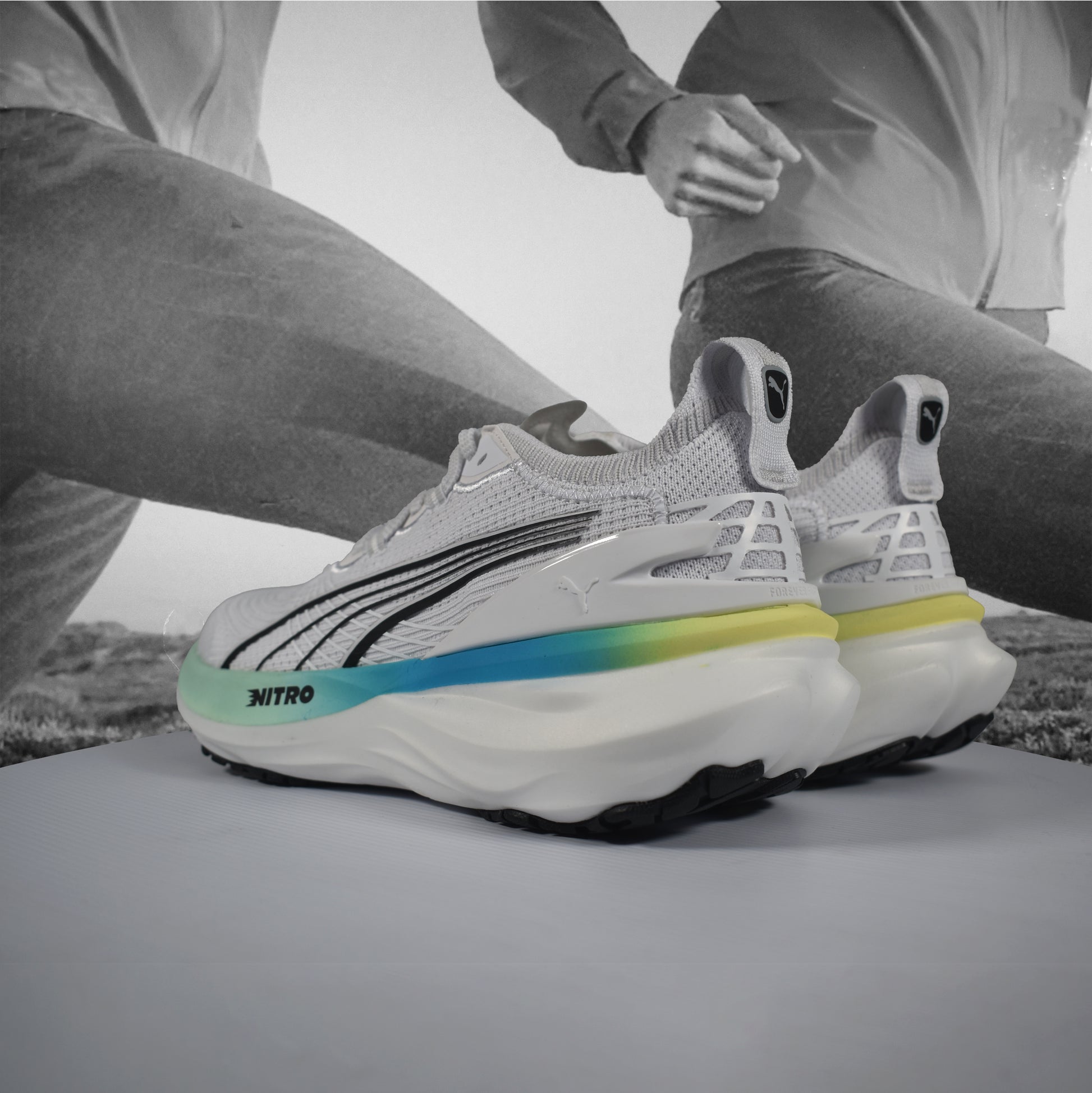 Puma ForeverRun NITRO 2 Womens Road Running Shoe - Durban Runner white / 6