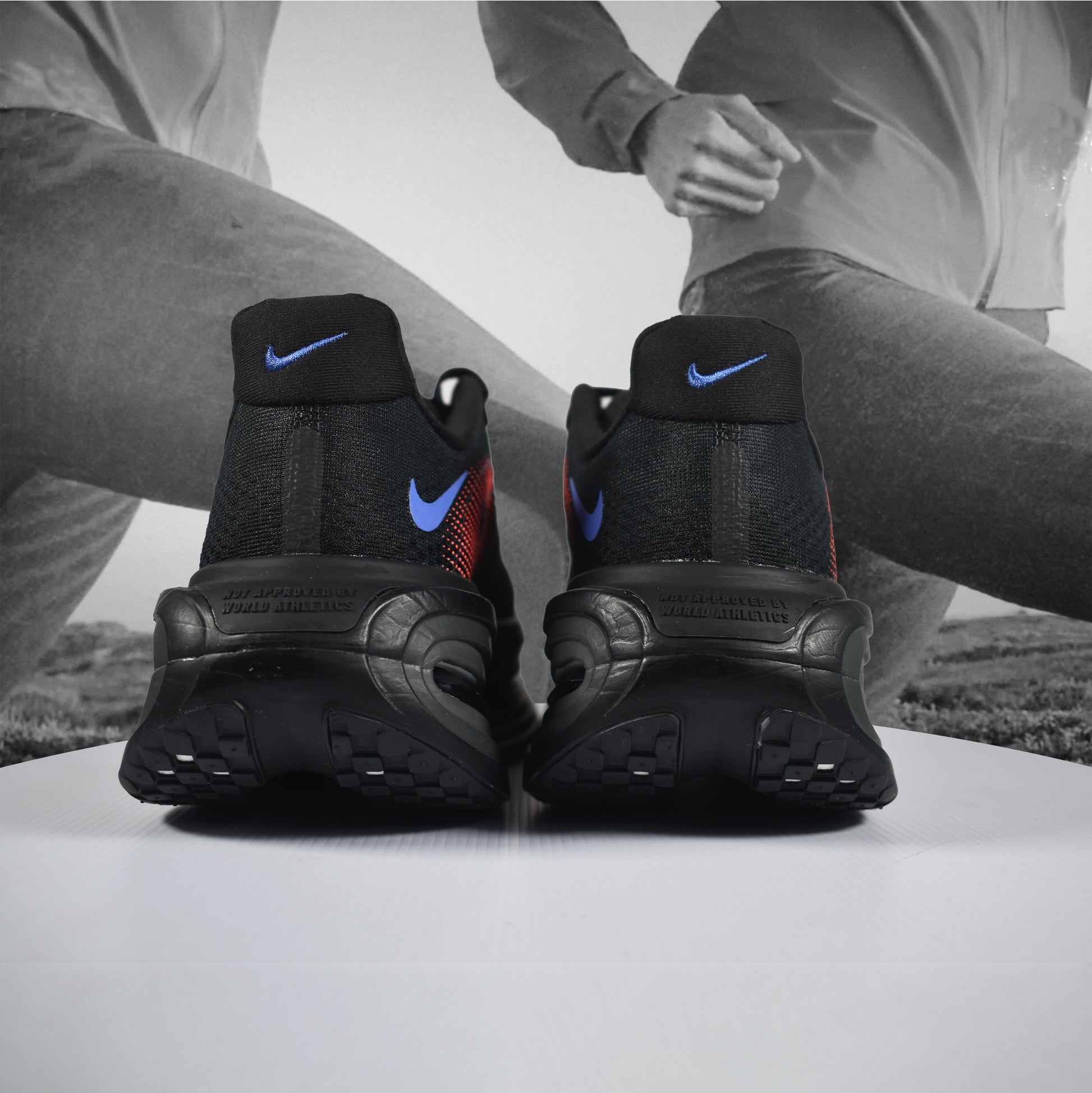 Nike Vomero Premium Womens Road Running Shoes - Durban Runner 5.5 / Black/Sapphire-Hot Lava-Anthracite
