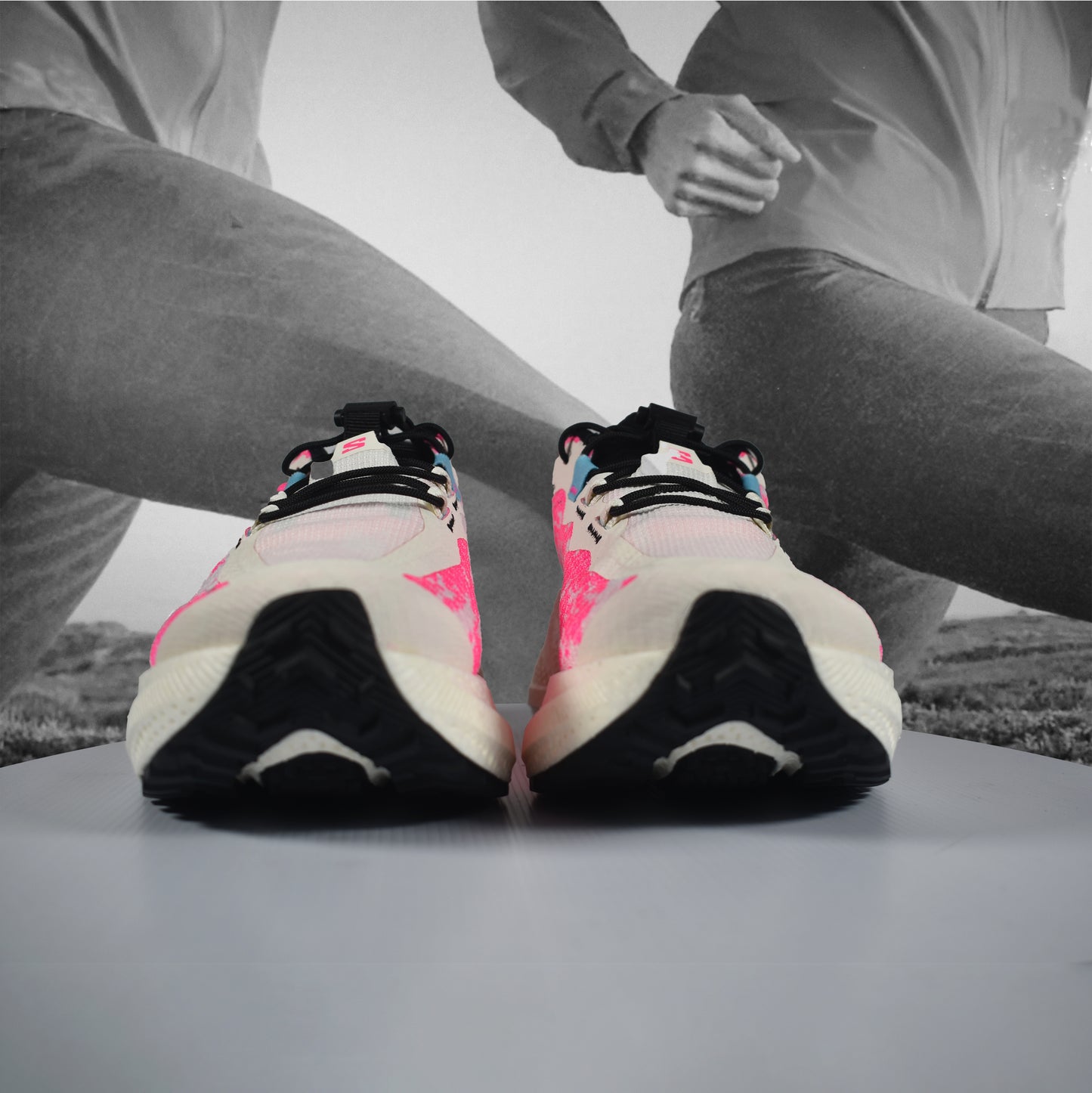 Salomon Aero Glide 4 GRVL Womens Trail Running Shoe - Durban Runner Vanilla Ice/Knockout Pink/Black / 5