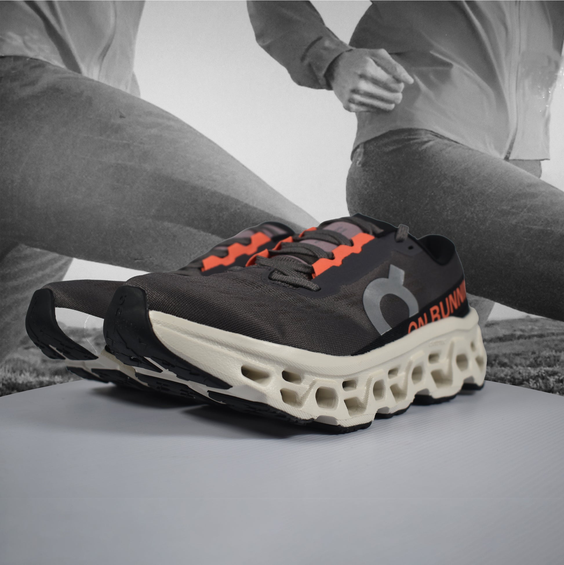 On Cloud Cloudmonster 3 Mens Running Shoe - Durban Runner Eclipse | Ivory / 9.5