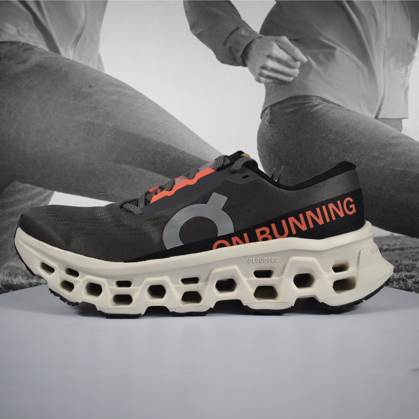 On Cloud Cloudmonster 3 Mens Running Shoe - Durban Runner Eclipse | Ivory / 9.5