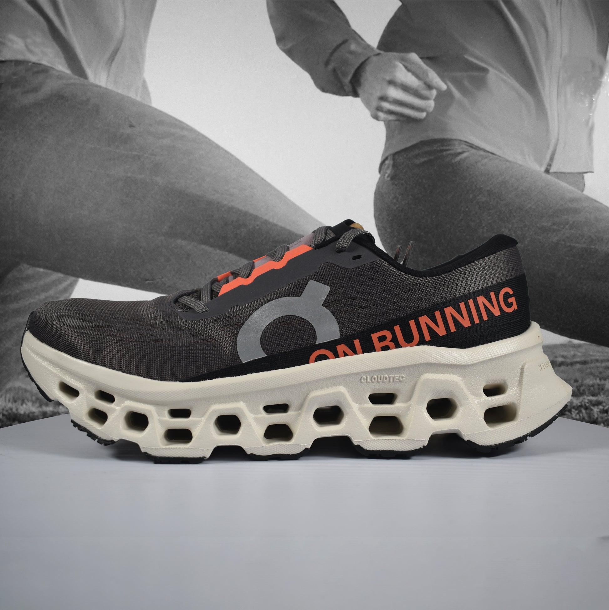 On Cloud Cloudmonster 3 Mens Running Shoe - Durban Runner Eclipse | Ivory / 9.5