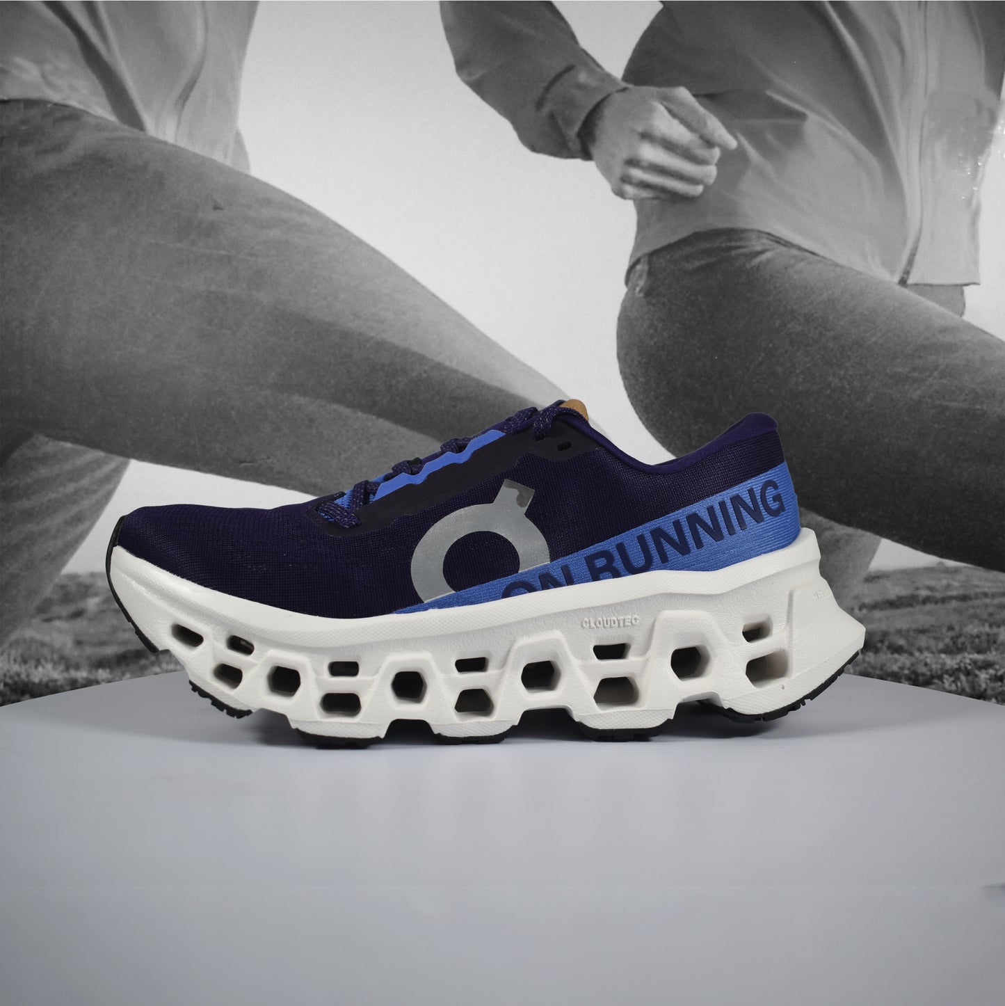 On Cloud Cloudmonster 3 Womens Running Shoe - Durban Runner Nebula | Ivory / 8