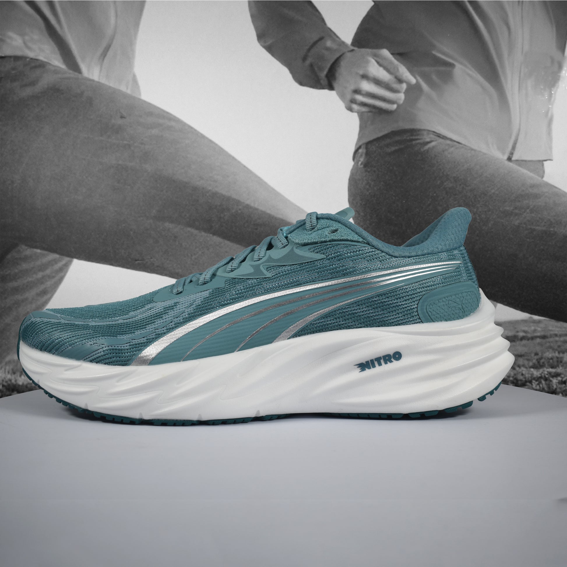 Puma Velocity NITRO™ 4 Mens Road Running Shoe - Durban Runner Baltic Sea Blue Emerald Ice / 9.5