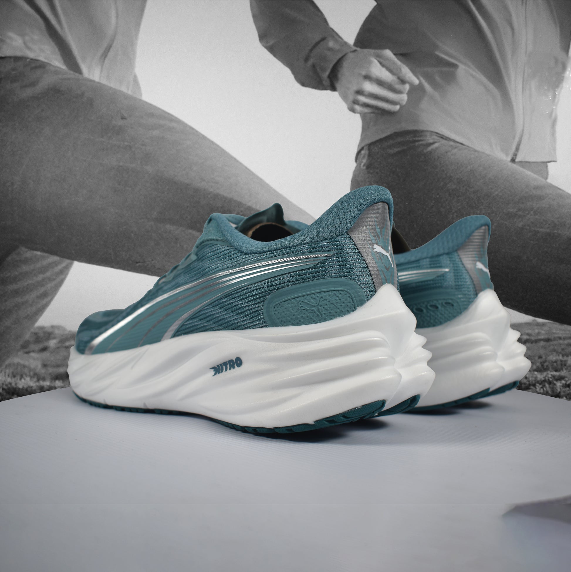 Puma Velocity NITRO™ 4 Mens Road Running Shoe - Durban Runner Baltic Sea Blue Emerald Ice / 9.5