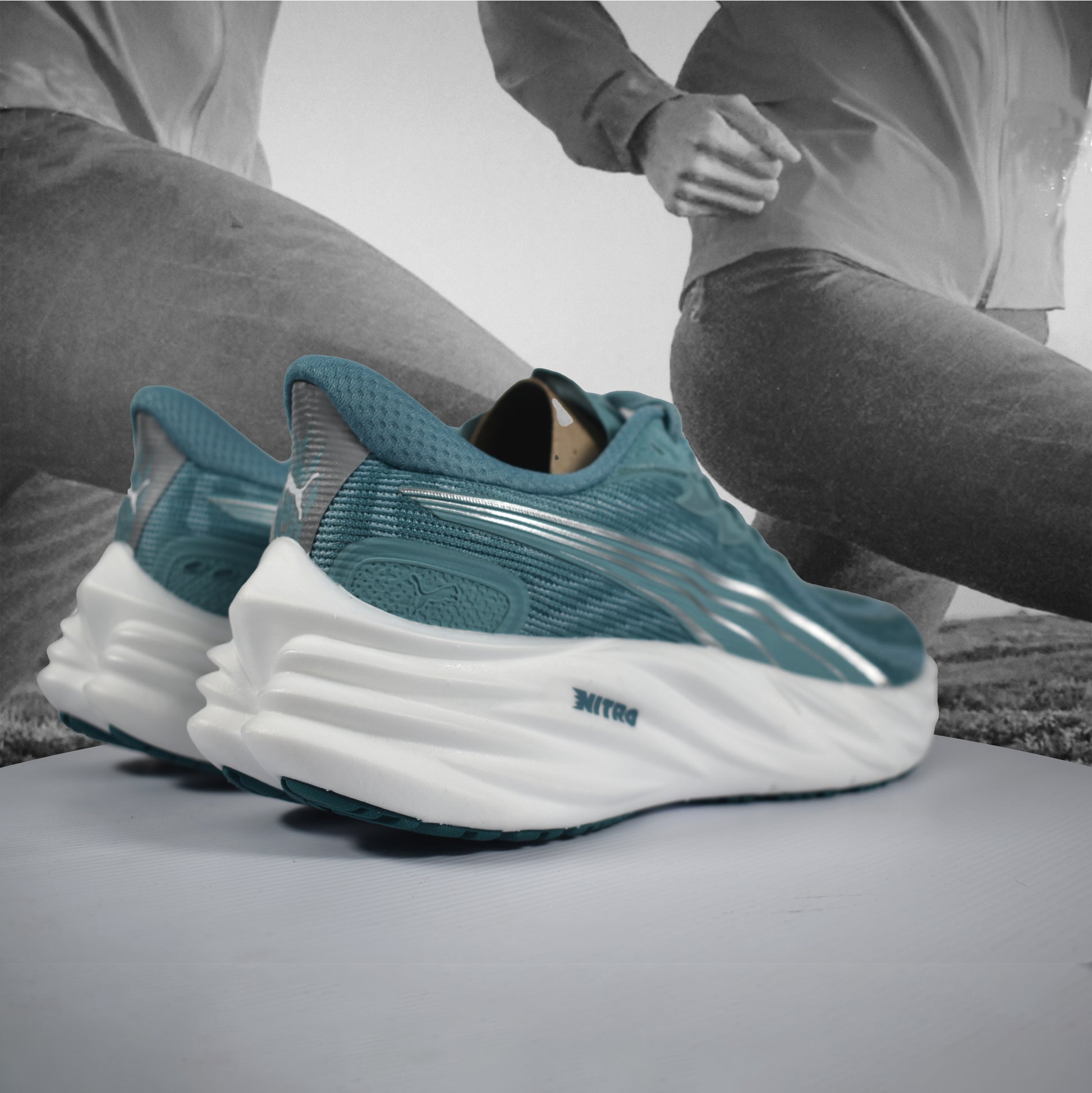 Puma Velocity NITRO™ 4 Mens Road Running Shoe - Durban Runner Baltic Sea Blue Emerald Ice / 9.5