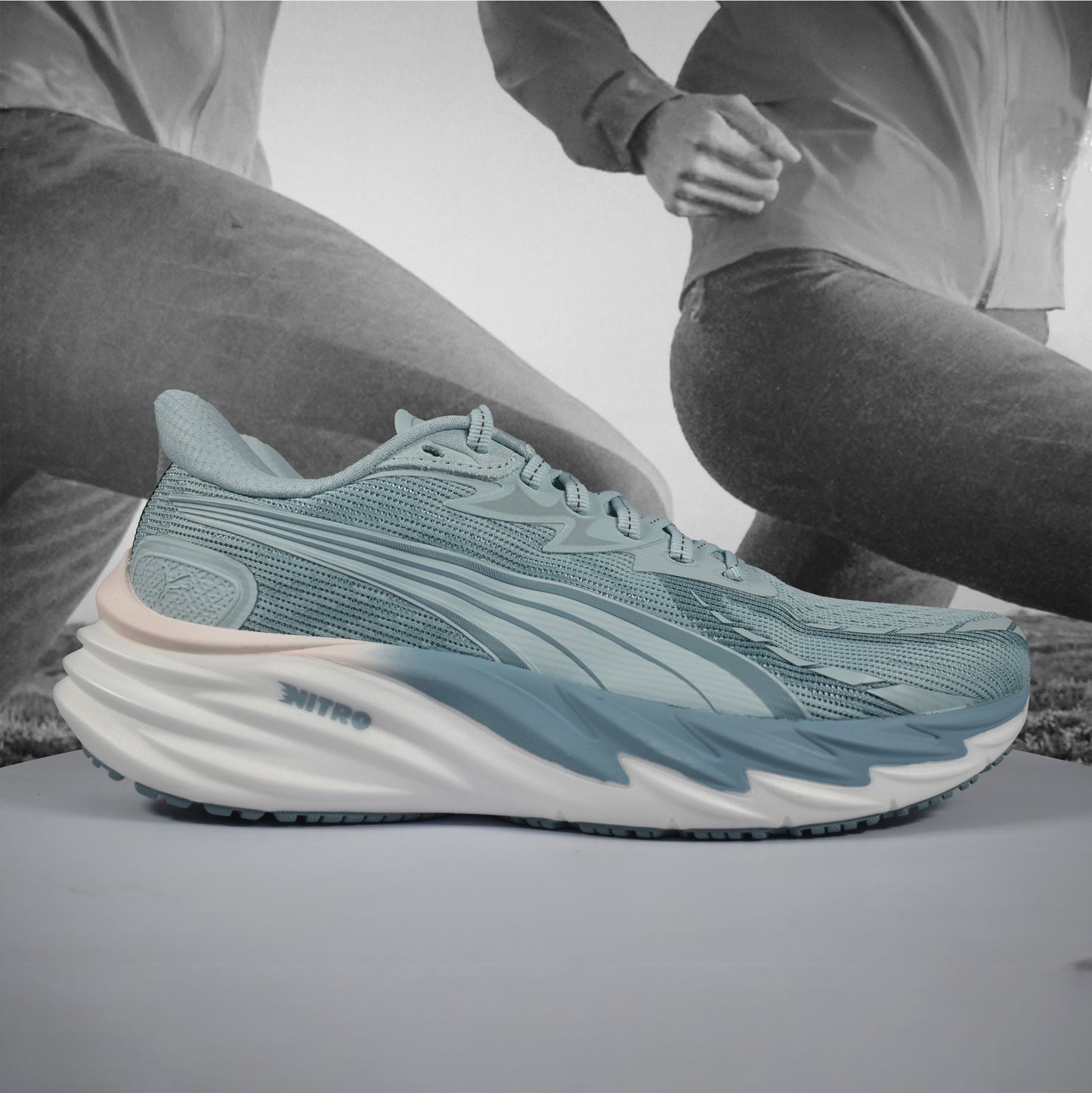 Puma Velocity NITRO™ 4 Womens Road Running Shoe - Durban Runner Fresh Water Puma White / 5
