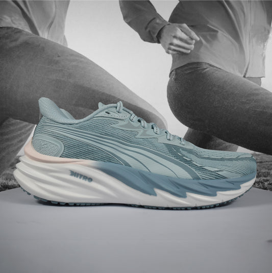 Puma Velocity NITRO™ 4 Womens Road Running Shoe - Durban Runner Fresh Water Puma White / 5