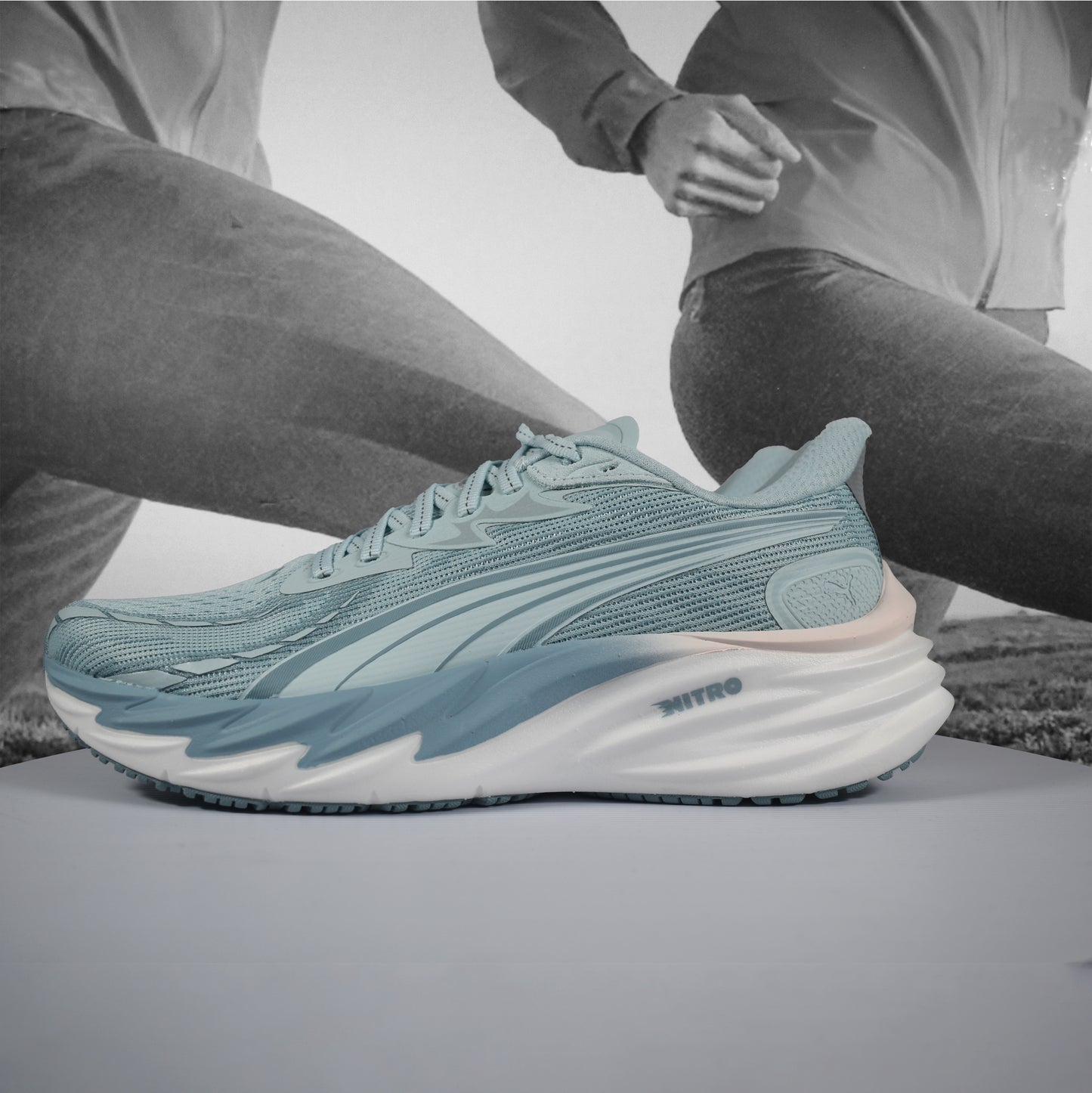 Puma Velocity NITRO™ 4 Womens Road Running Shoe - Durban Runner Fresh Water Puma White / 5