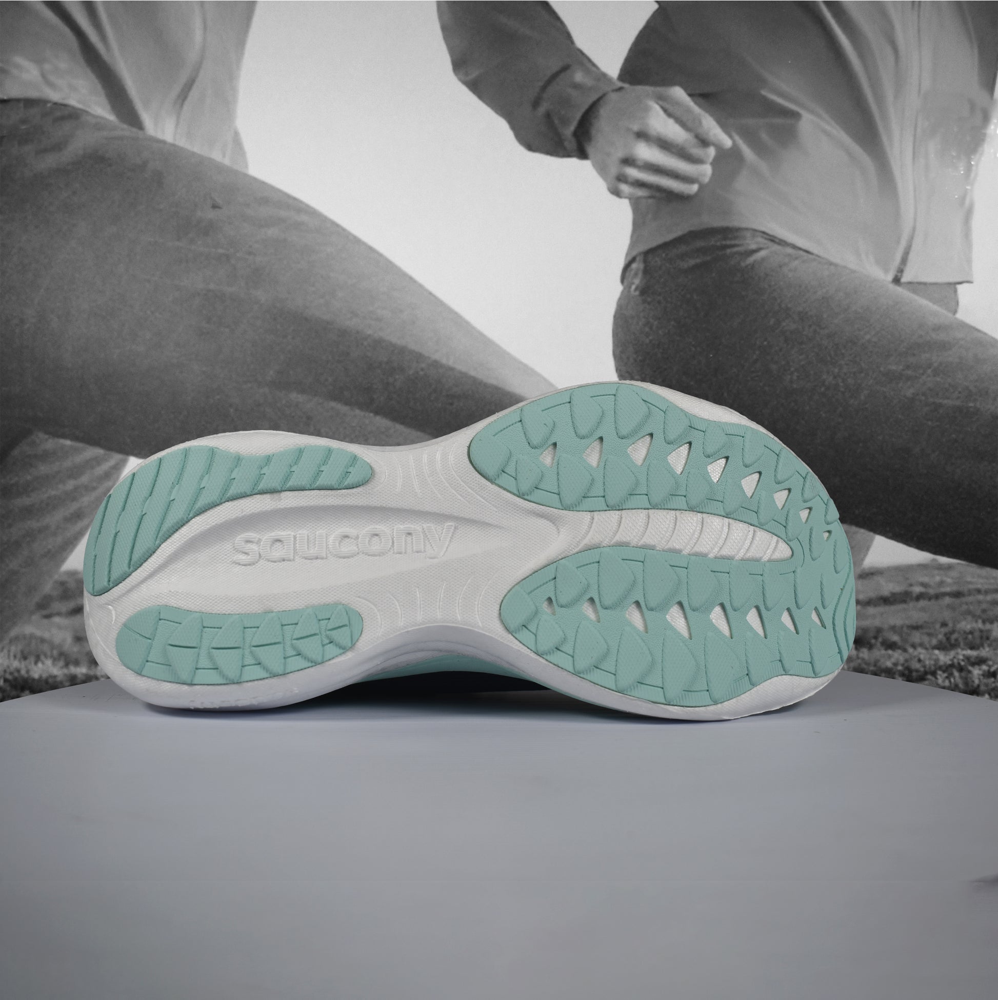 Saucony Ride 19 Road Womens Running Shoe - Durban Runner NAVY/AQUA / 5