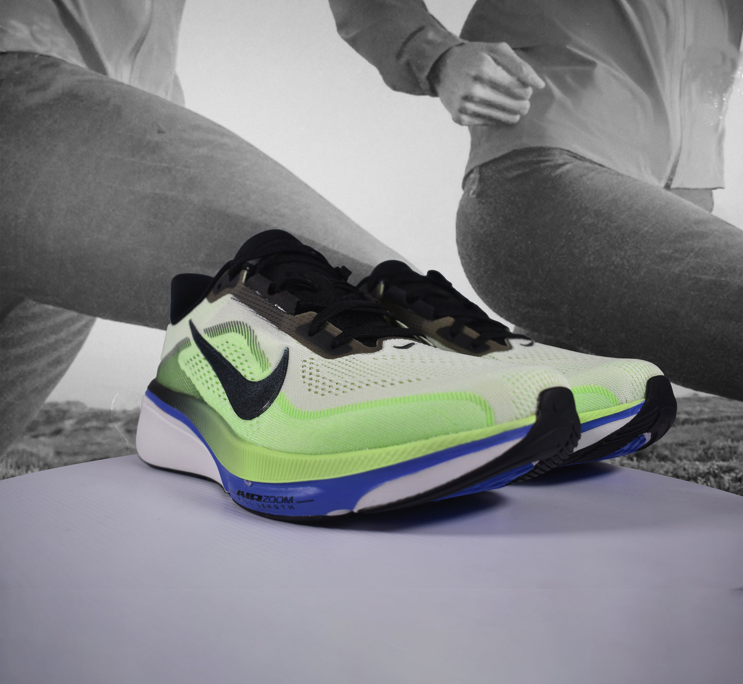 Nike AIR ZOOM PEGASUS 42 Mens Road Running Shoe - Durban Runner VOLT TINT/BLACK SPRUCE-SAPPHIRE / 8