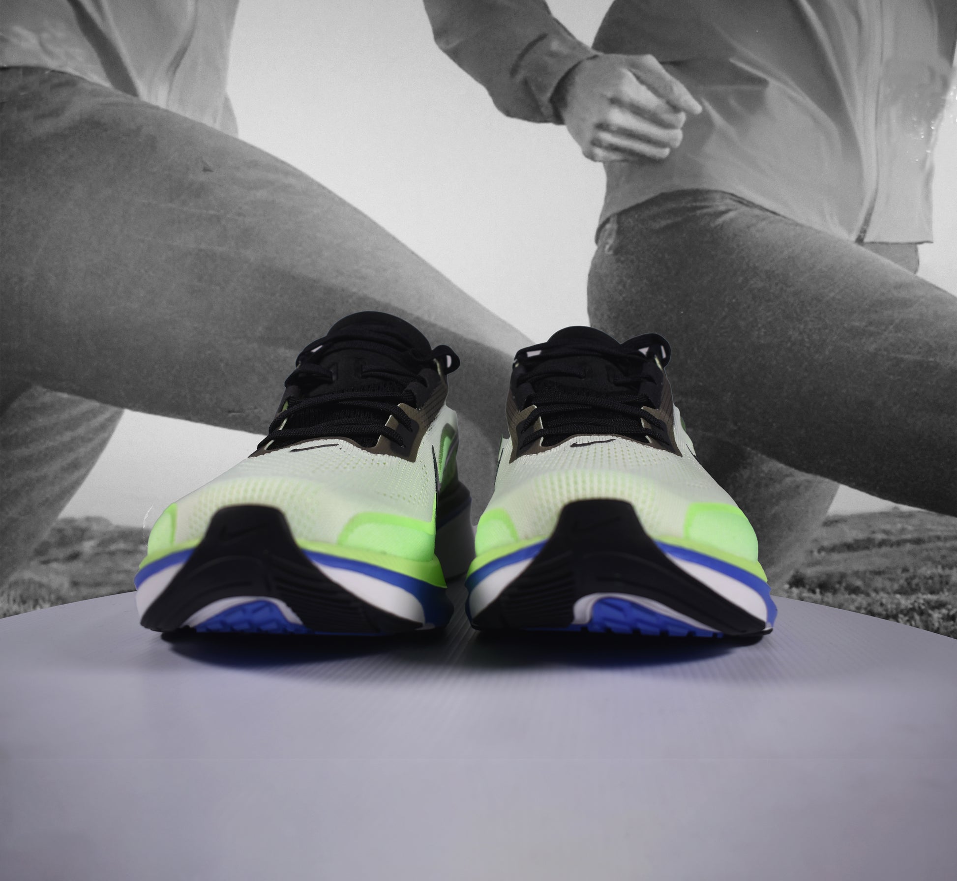 Nike AIR ZOOM PEGASUS 42 Mens Road Running Shoe - Durban Runner VOLT TINT/BLACK SPRUCE-SAPPHIRE / 8