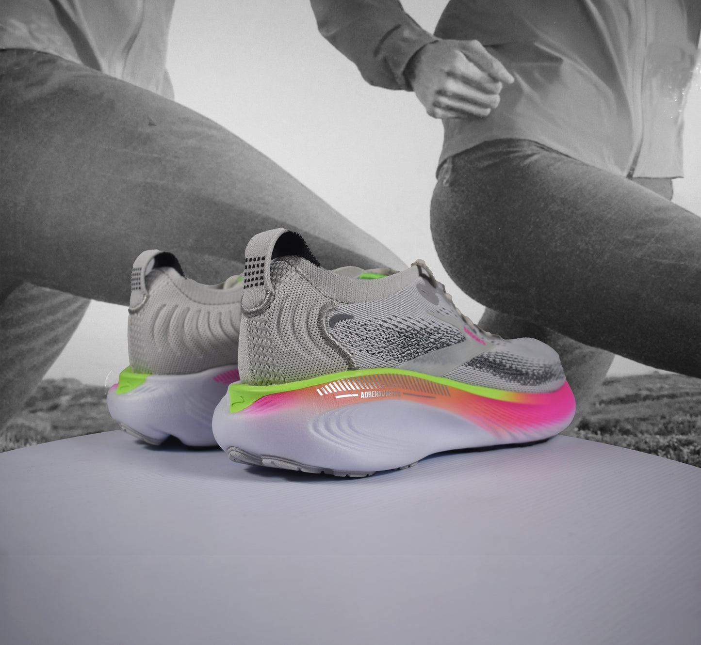 Brooks Adrenaline GTS 25 Womens Running Shoes - Durban Runner 7 / Oyster/Pink/Green