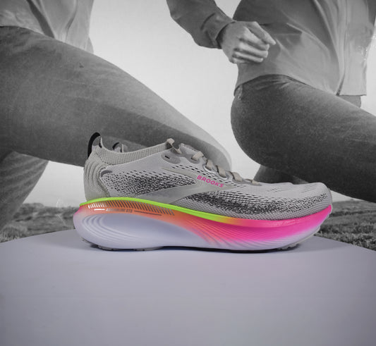 Brooks Adrenaline GTS 25 Womens Running Shoes - Durban Runner 7 / Oyster/Pink/Green