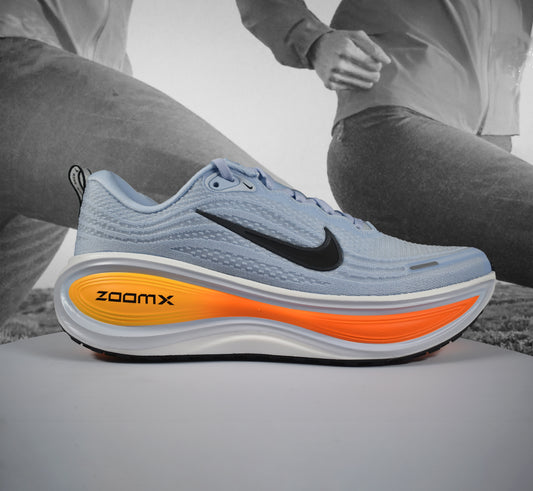 Nike VOMERO PLUS Mens Road Running Shoe - Durban Runner HYDROGEN BLUE/BLACK-WHITE-TOTAL ORANGE / 7