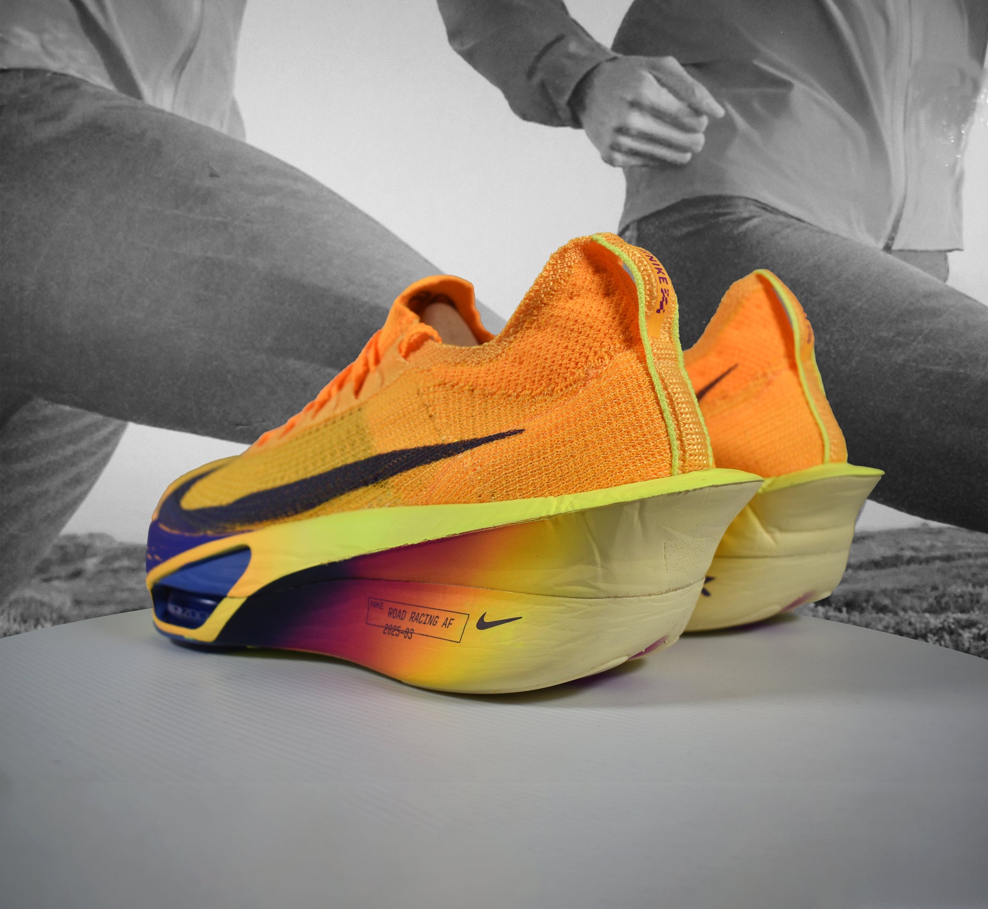 Nike AIR ZOOM ALPHAFLY NEXT% 3 Road Running Shoe - Durban Runner LASER ORANGE/INDIGO BURST-CITRON PULSE / 9