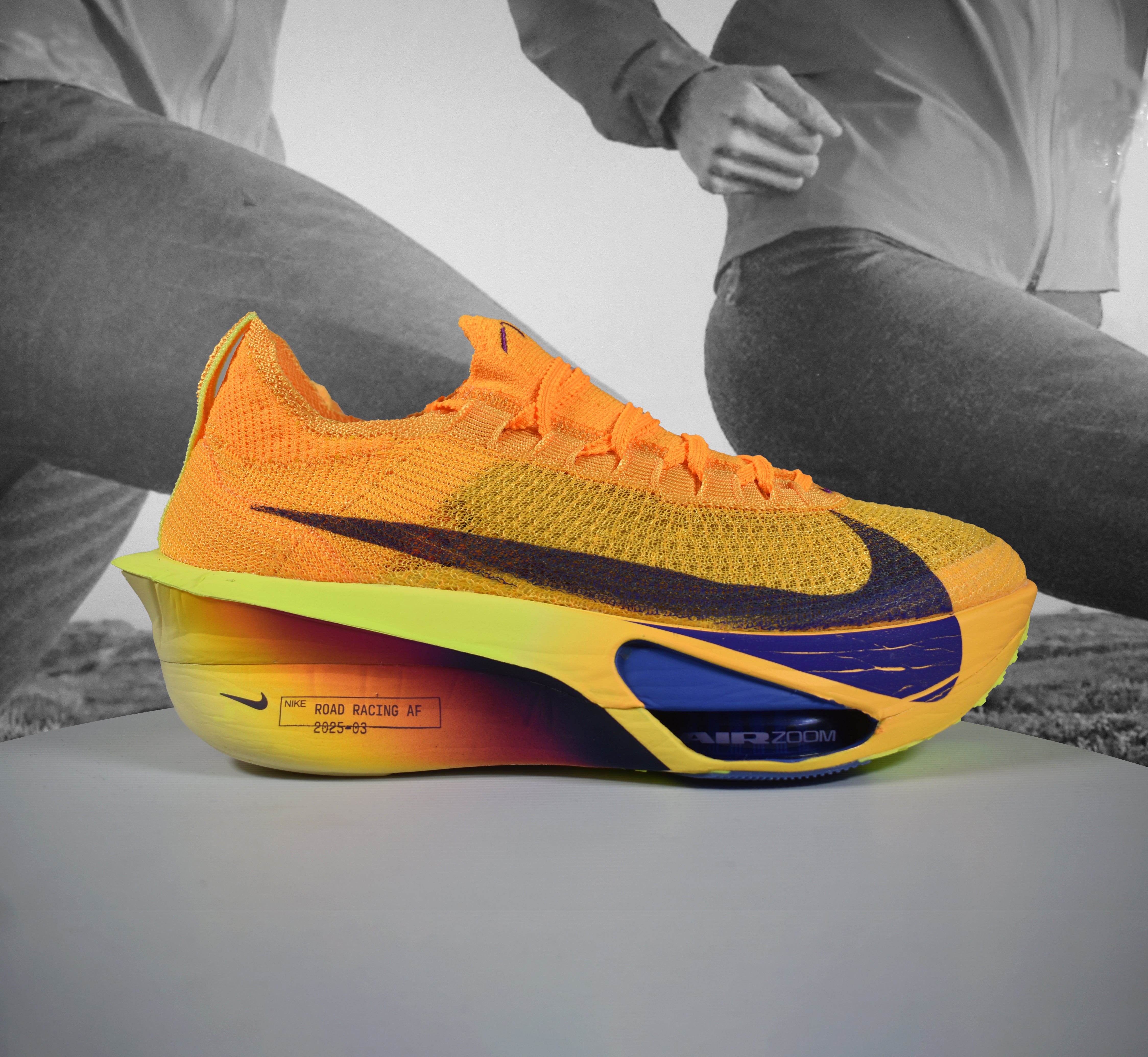 Nike AIR ZOOM ALPHAFLY NEXT% 3 Road Running Shoe - Durban Runner LASER ORANGE/INDIGO BURST-CITRON PULSE / 9