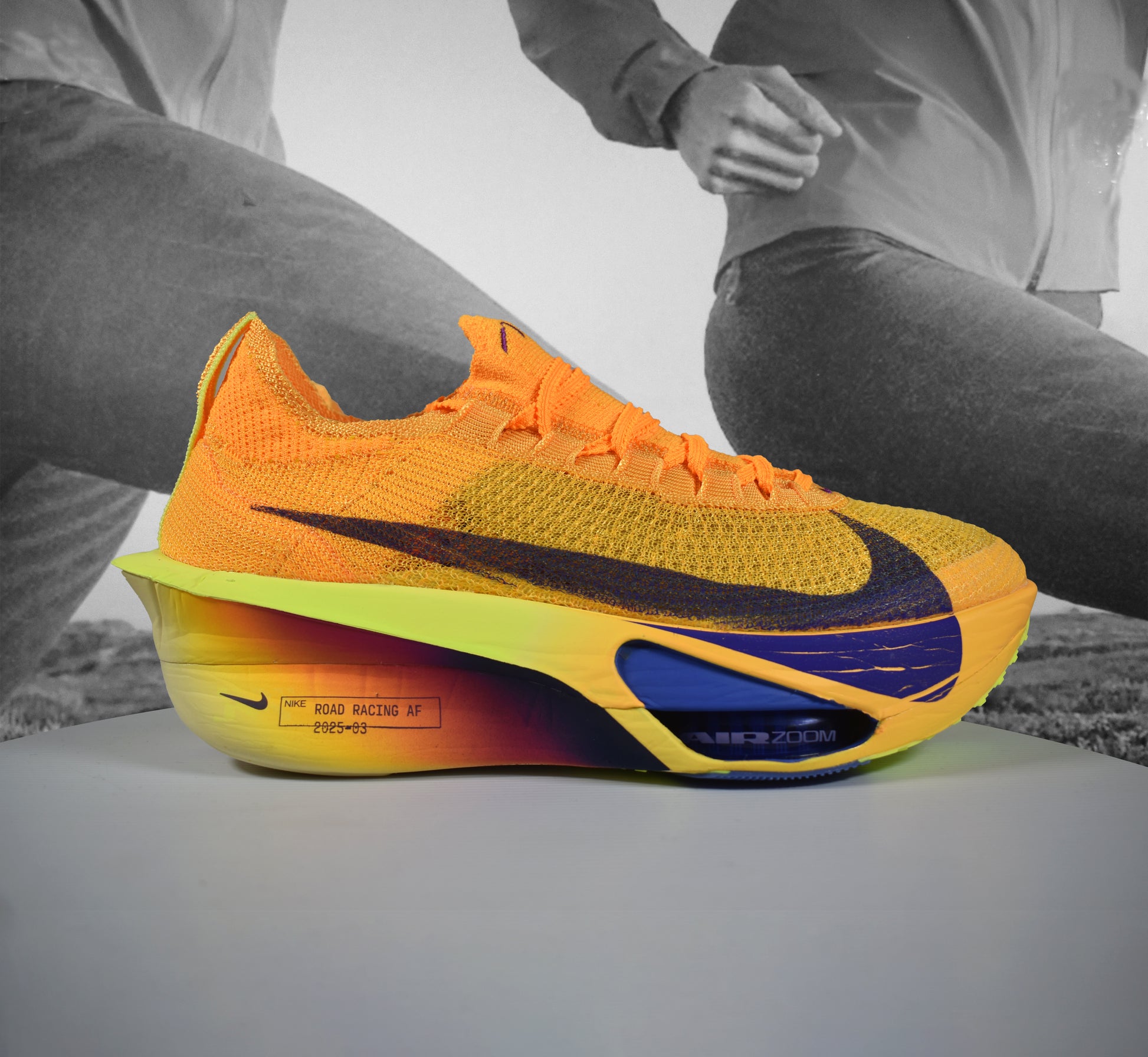 Nike AIR ZOOM ALPHAFLY NEXT% 3 Road Running Shoe - Durban Runner LASER ORANGE/INDIGO BURST-CITRON PULSE / 9