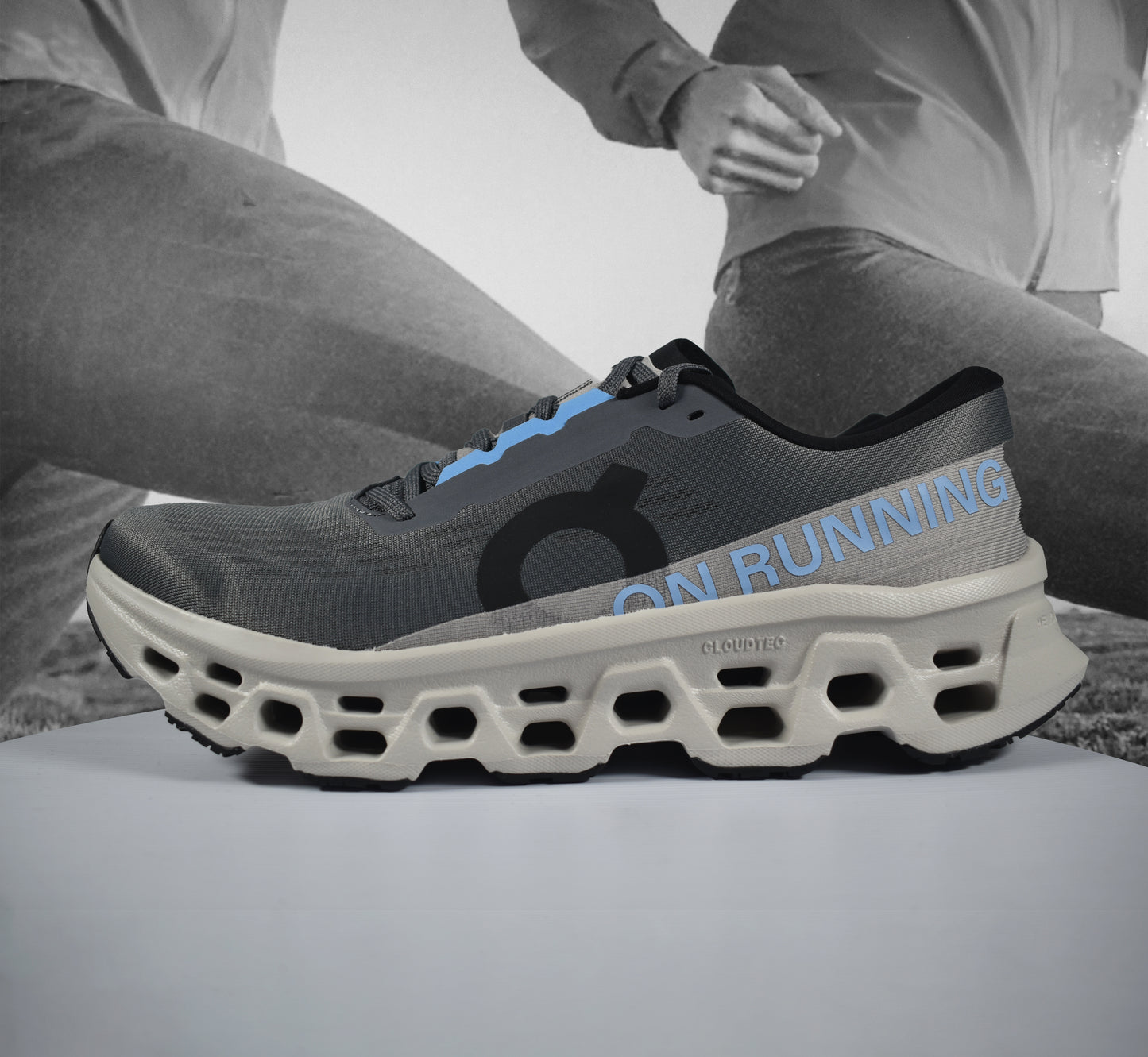 On Cloud Cloudmonster 3 Mens Running Shoe - Durban Runner Rock | Silver / 11