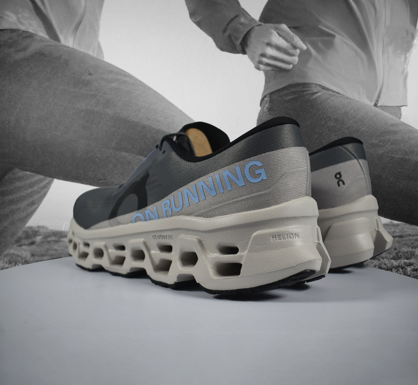 On Cloud Cloudmonster 3 Mens Running Shoe - Durban Runner Rock | Silver / 11