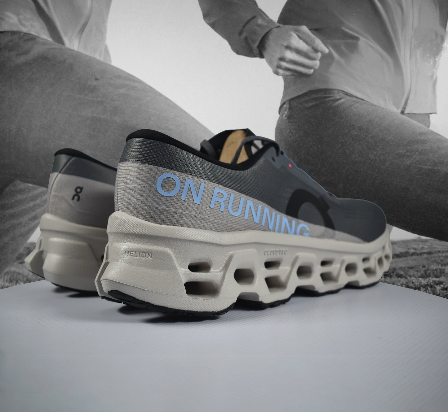 On Cloud Cloudmonster 3 Mens Running Shoe - Durban Runner Rock | Silver / 11