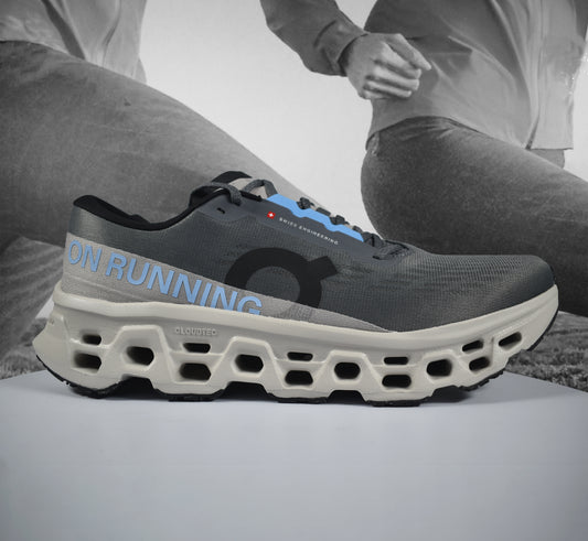 On Cloud Cloudmonster 3 Mens Running Shoe - Durban Runner Rock | Silver / 11