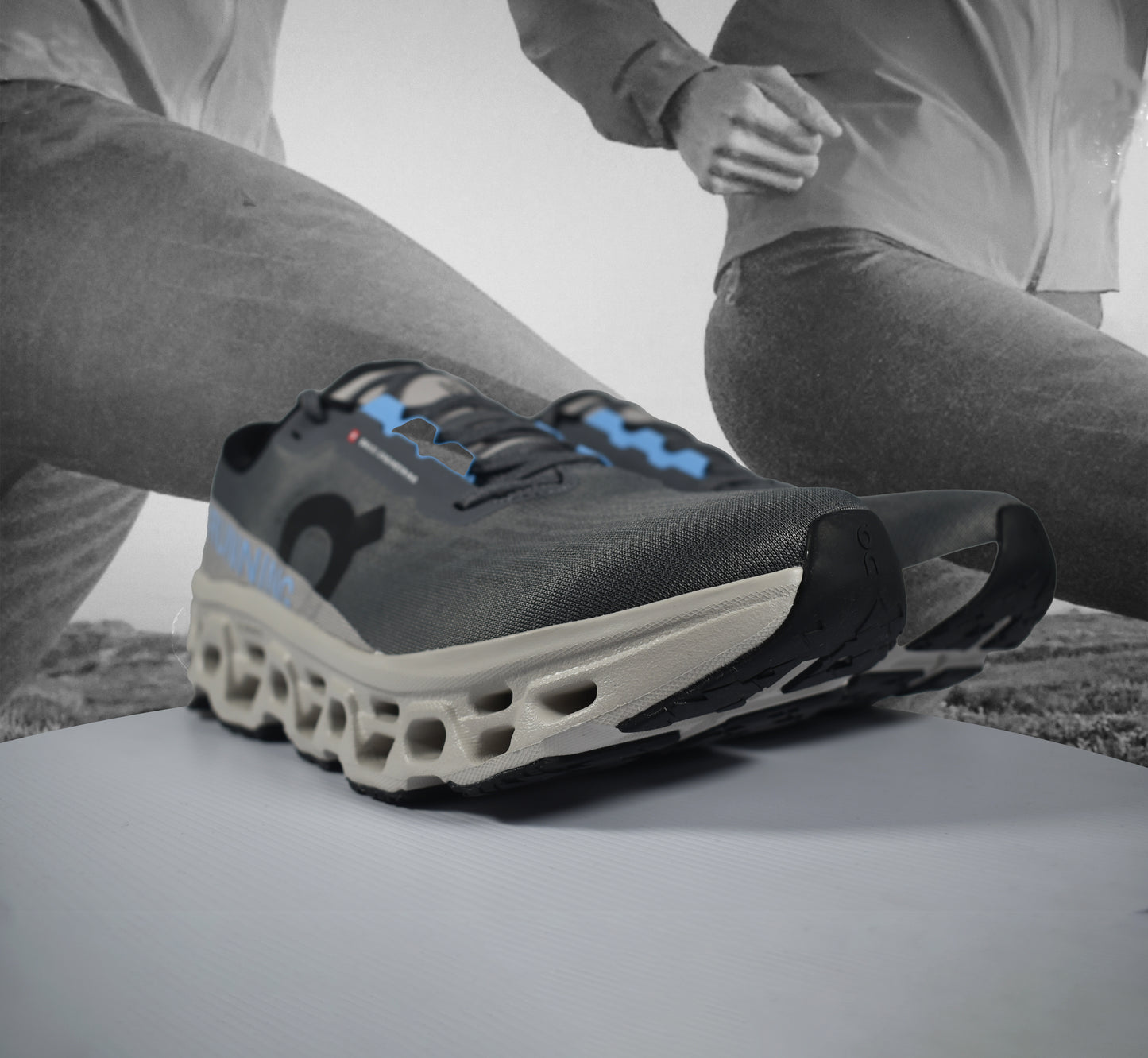 On Cloud Cloudmonster 3 Mens Running Shoe - Durban Runner Rock | Silver / 11