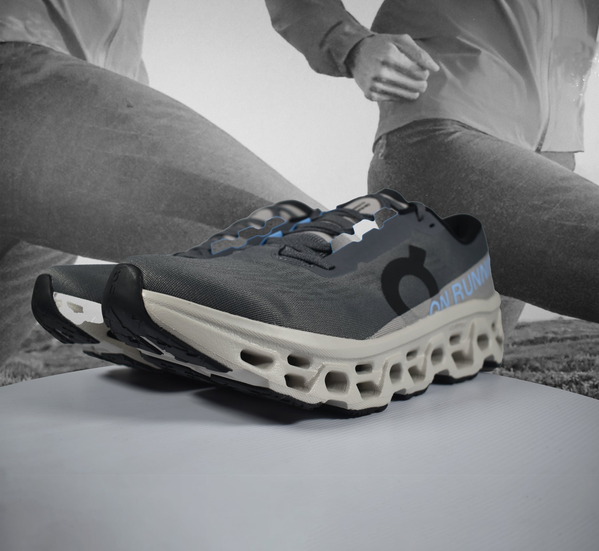 On Cloud Cloudmonster 3 Mens Running Shoe - Durban Runner Rock | Silver / 11