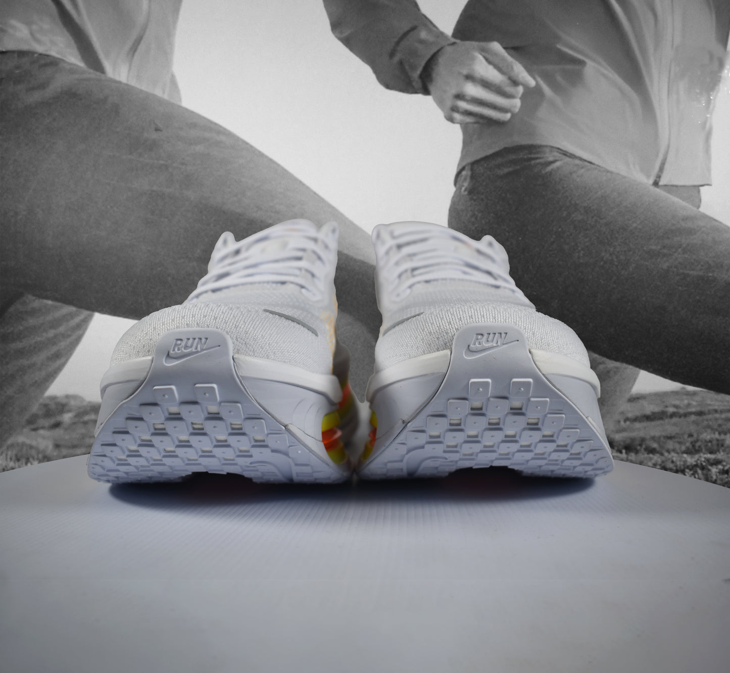 Nike VOMERO PREMIUM Mens Road Running Shoe - Durban Runner WHITE/LAPIS-TOTAL ORANGE-LASER ORANGE / 8
