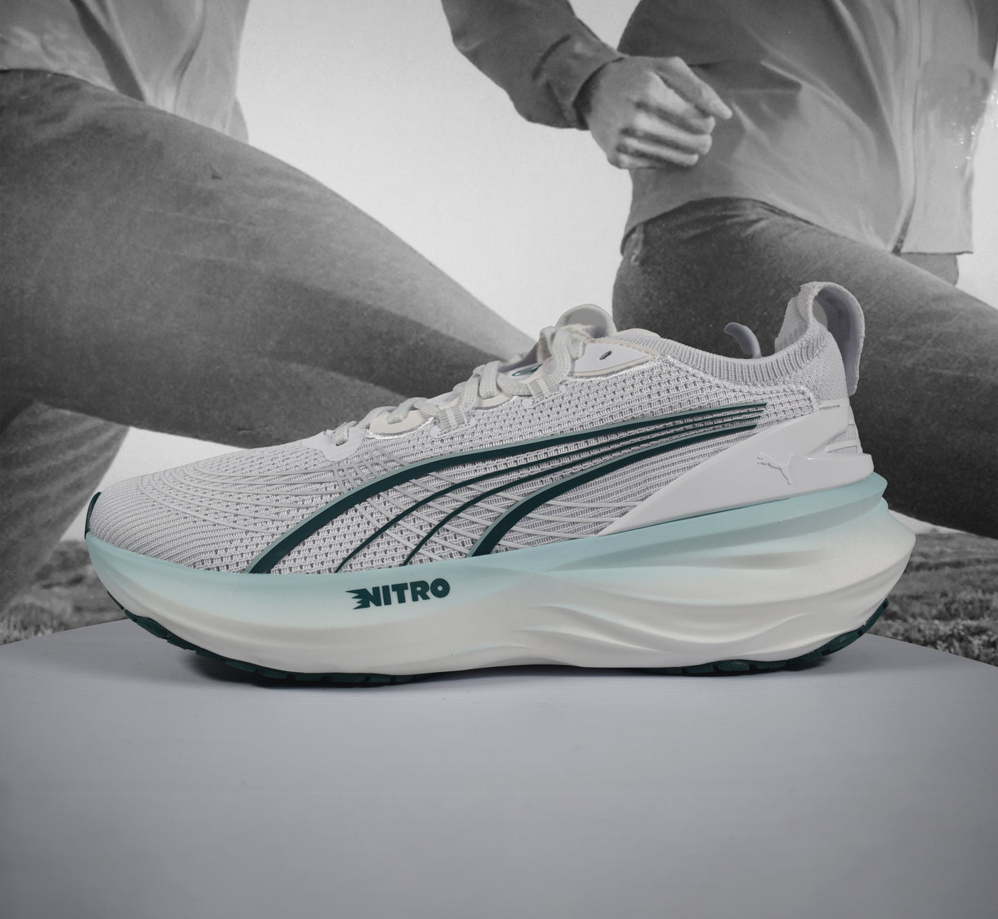 Puma ForeverRun NITRO 2 Road Running Shoe - Durban Runner White Fresh Water / 11