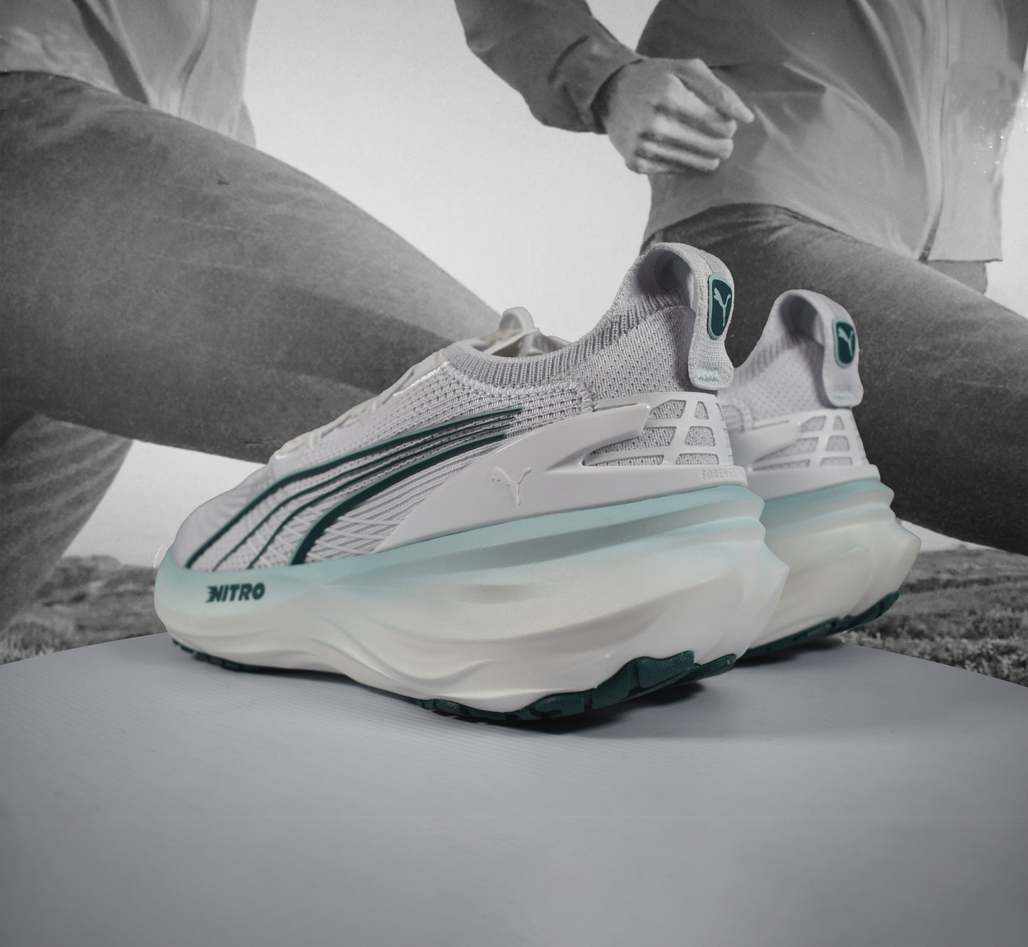 Puma ForeverRun NITRO 2 Road Running Shoe - Durban Runner White Fresh Water / 11