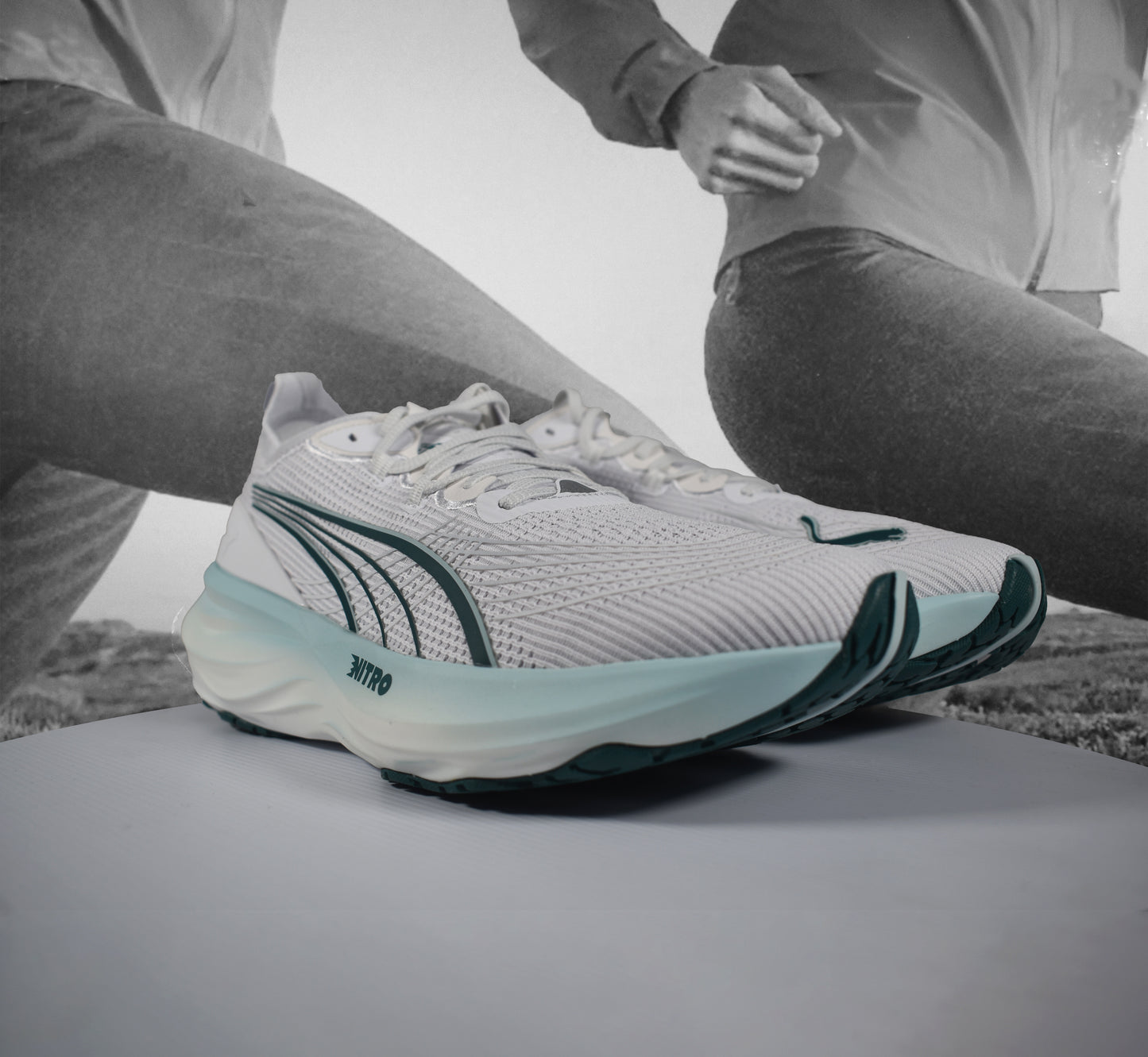Puma ForeverRun NITRO 2 Road Running Shoe - Durban Runner White Fresh Water / 11