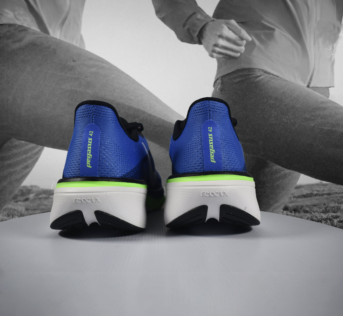 Nike AIR ZOOM PEGASUS 42 Mens Road Running Shoe - Durban Runner SAPPHIRE/SUMMIT WHITE-LAPIS-LIME BLAST / 8