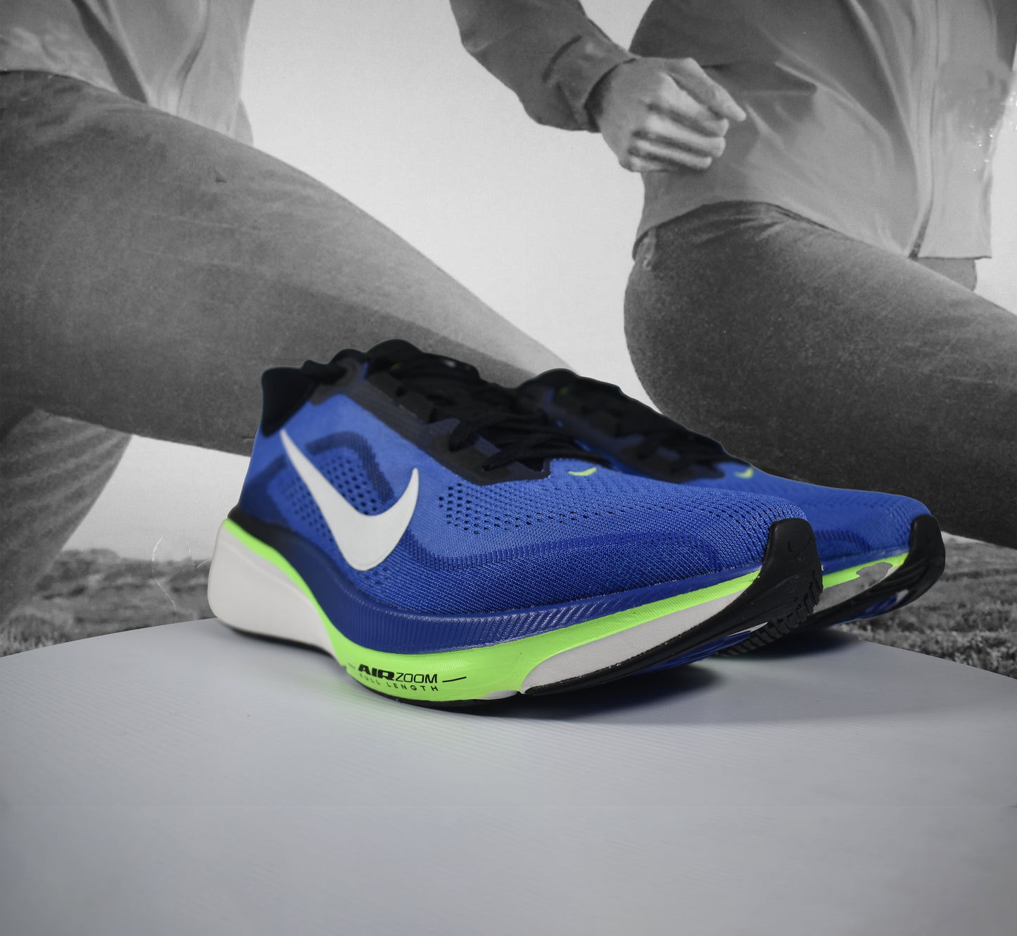 Nike AIR ZOOM PEGASUS 42 Mens Road Running Shoe - Durban Runner SAPPHIRE/SUMMIT WHITE-LAPIS-LIME BLAST / 8