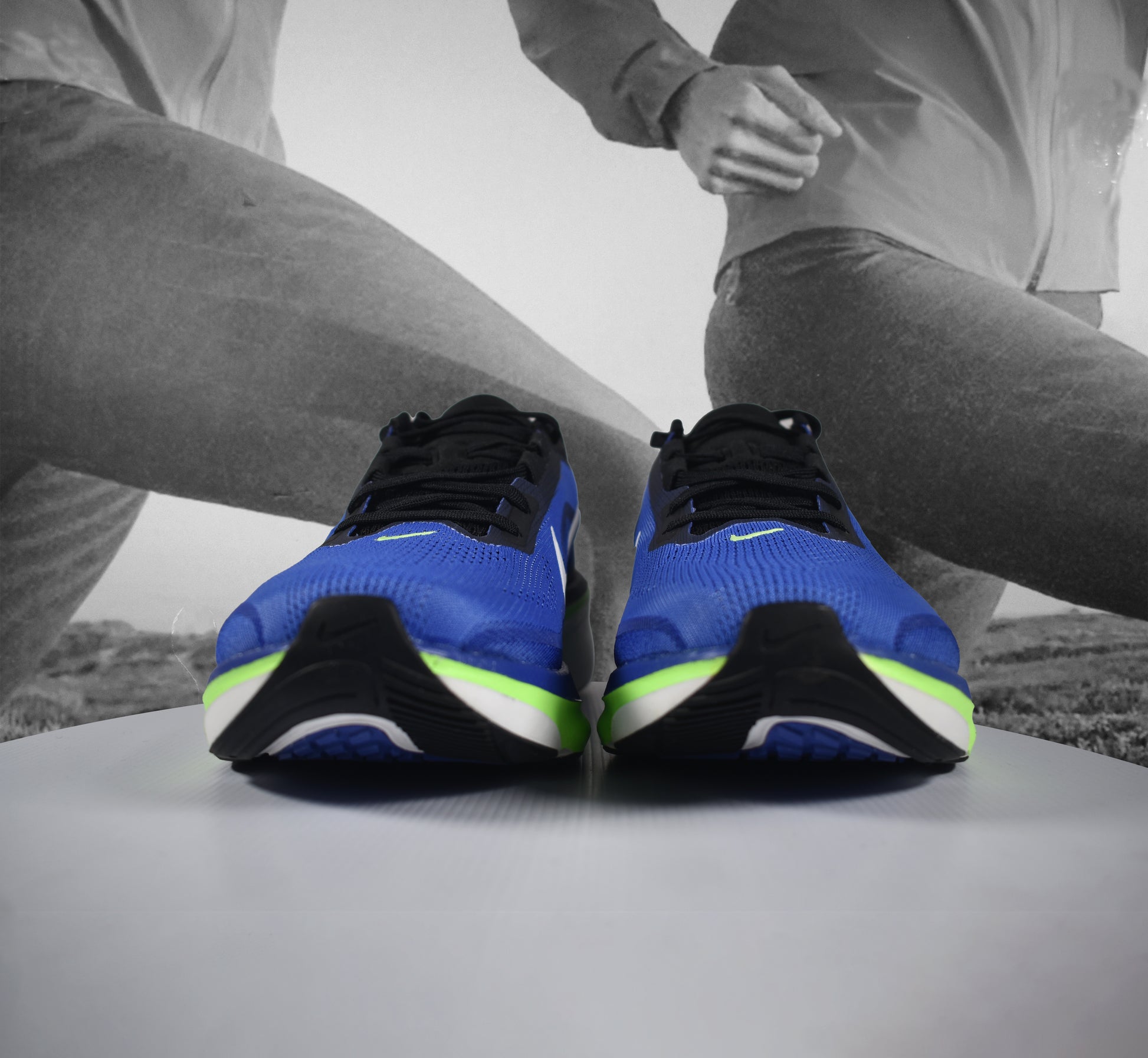 Nike AIR ZOOM PEGASUS 42 Mens Road Running Shoe - Durban Runner SAPPHIRE/SUMMIT WHITE-LAPIS-LIME BLAST / 8