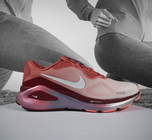 Nike STRUCTURE 26 SE Womens Running Shoes - Durban Runner LIGHT REDWOOD/BARELY GREEN-TEAM RED / 5