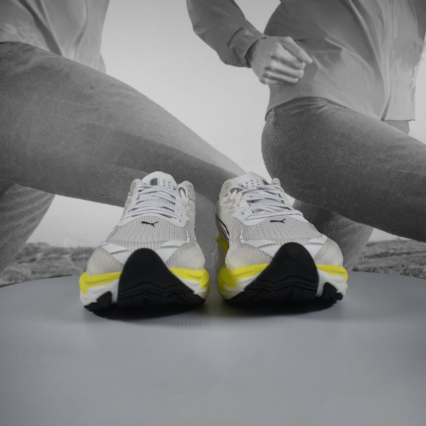 Puma Velocity NITRO 4 Mens Road Running Shoe - Durban Runner PUMA WHITE/LUX LIME / 13