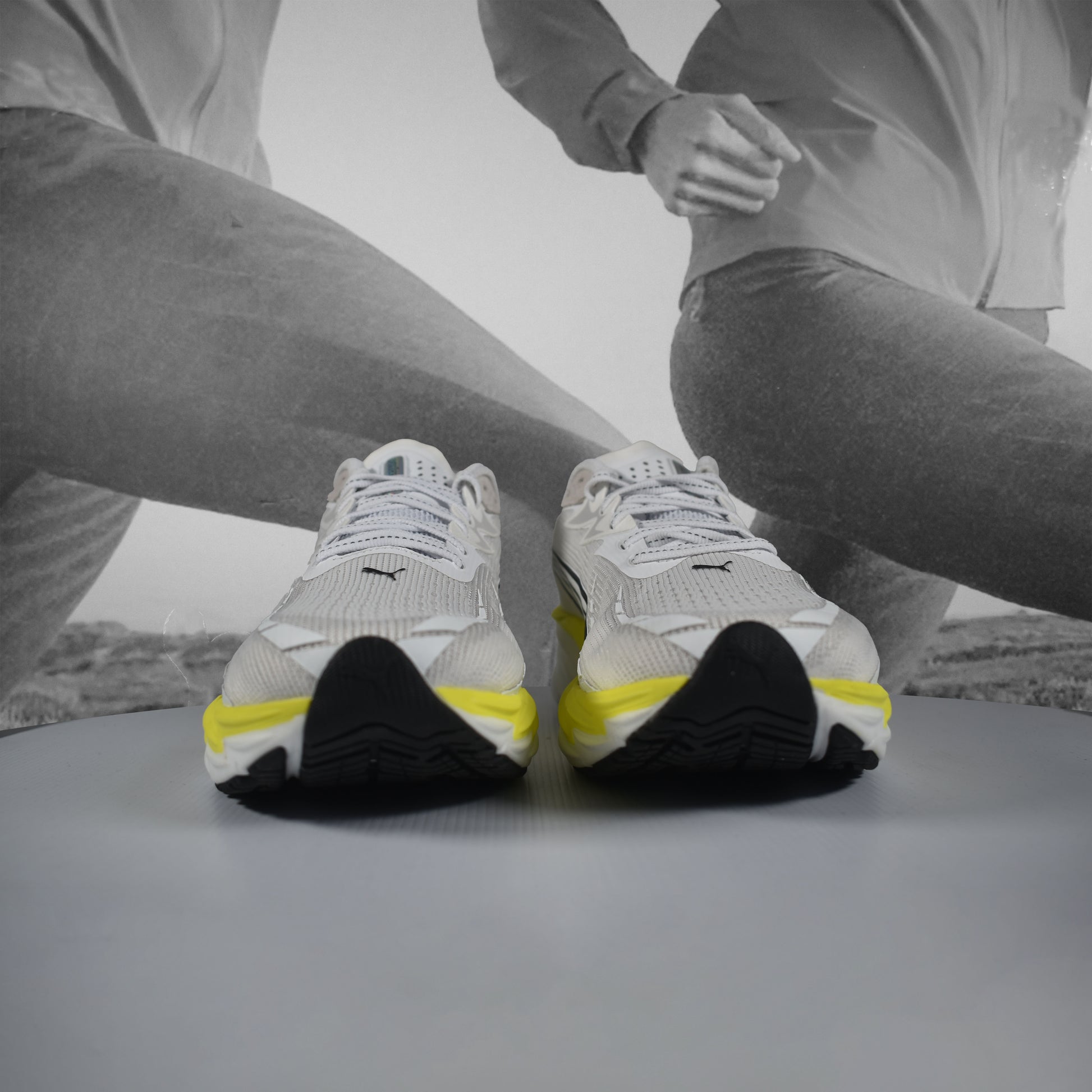 Puma Velocity NITRO 4 Mens Road Running Shoe - Durban Runner PUMA WHITE/LUX LIME / 13