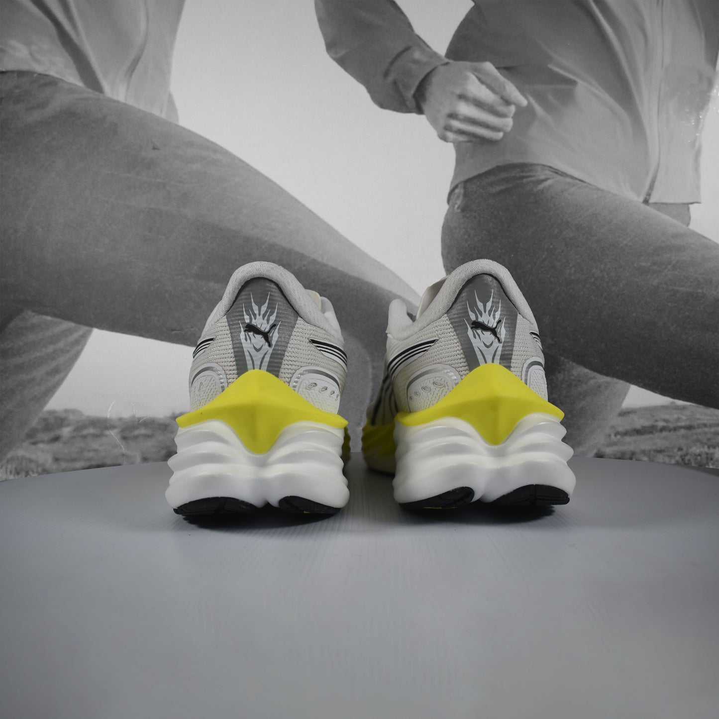 Puma Velocity NITRO 4 Mens Road Running Shoe - Durban Runner PUMA WHITE/LUX LIME / 13