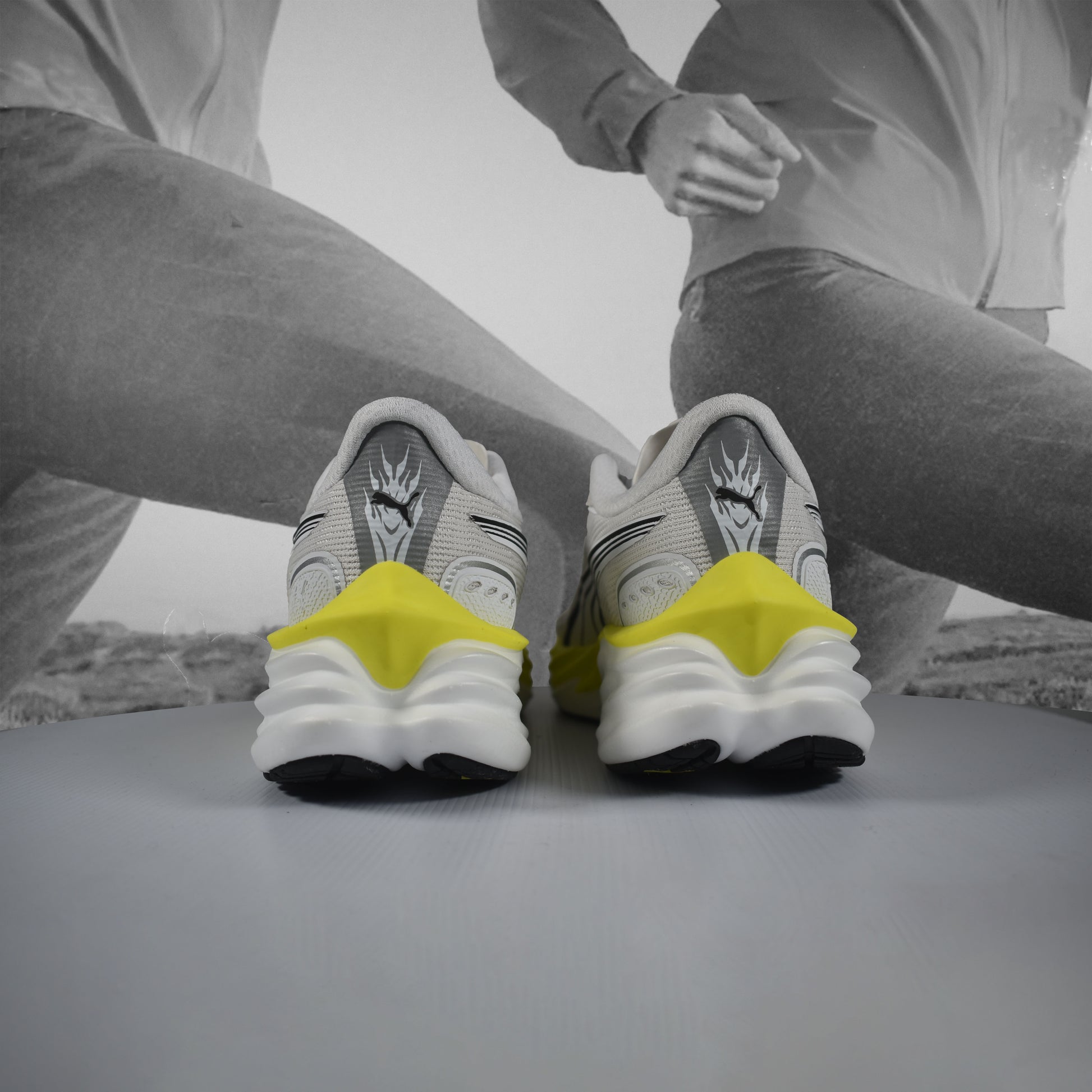 Puma Velocity NITRO 4 Mens Road Running Shoe - Durban Runner PUMA WHITE/LUX LIME / 13