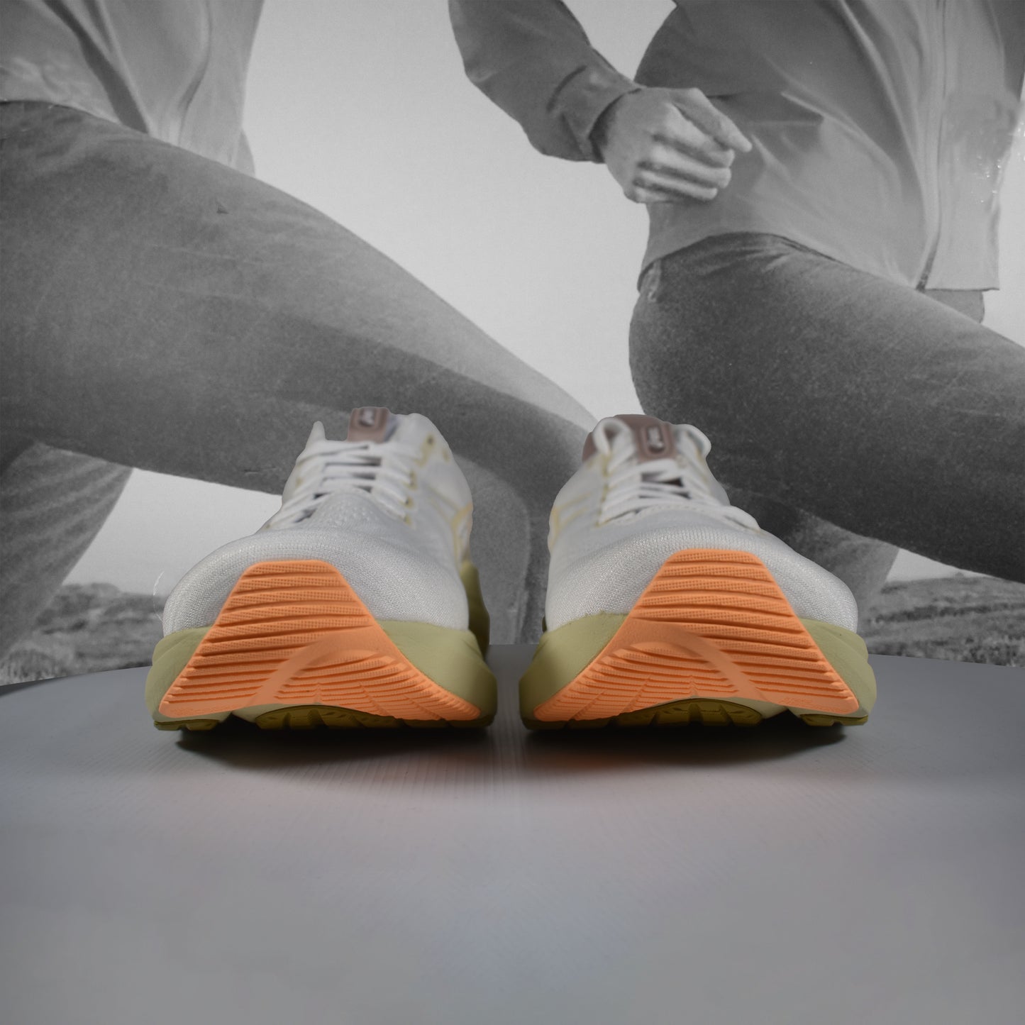 ASICS KAYANO 32 Mens Running Shoes - Durban Runner WHITE/ORANGE GLOW / 9
