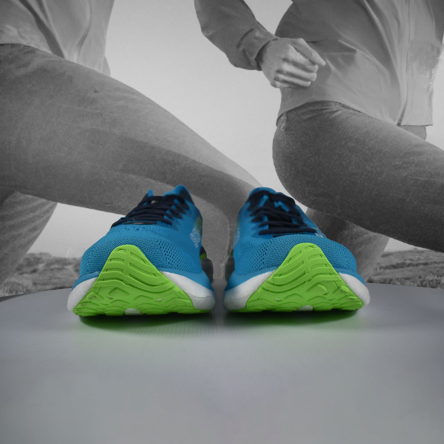 Saucony RIDE 19 Mens Road Running Shoes - Durban Runner COBALT/SLIME / 7.5