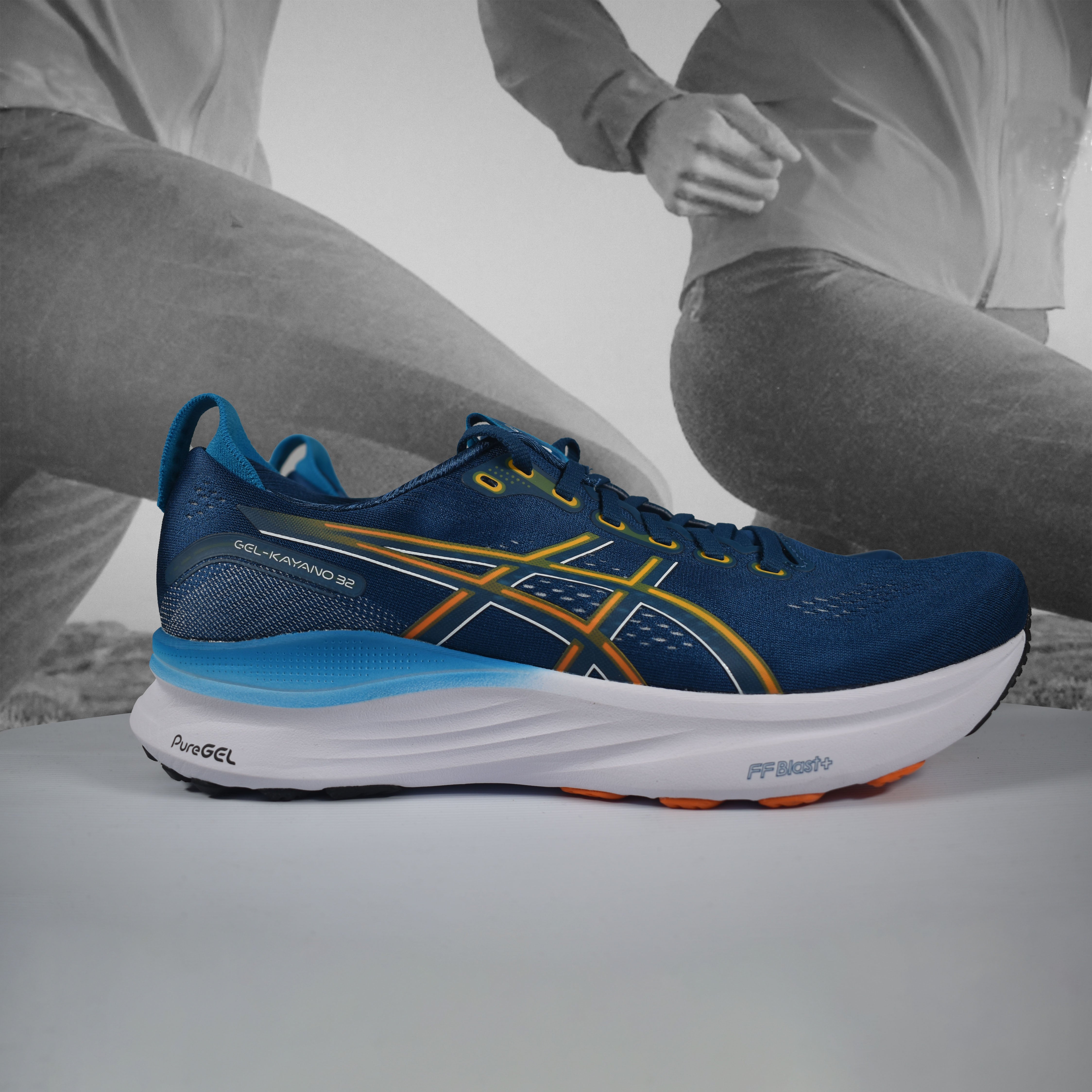 Asics GEL-KAYANO 32 Mens Running Shoes - Durban Runner TWILIGHT BLUE/ANZU / 9.5