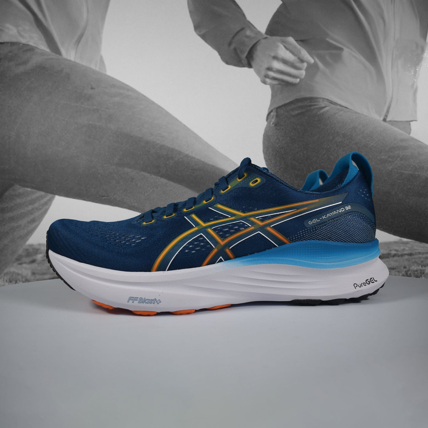 Asics GEL-KAYANO 32 Mens Running Shoes - Durban Runner TWILIGHT BLUE/ANZU / 9.5
