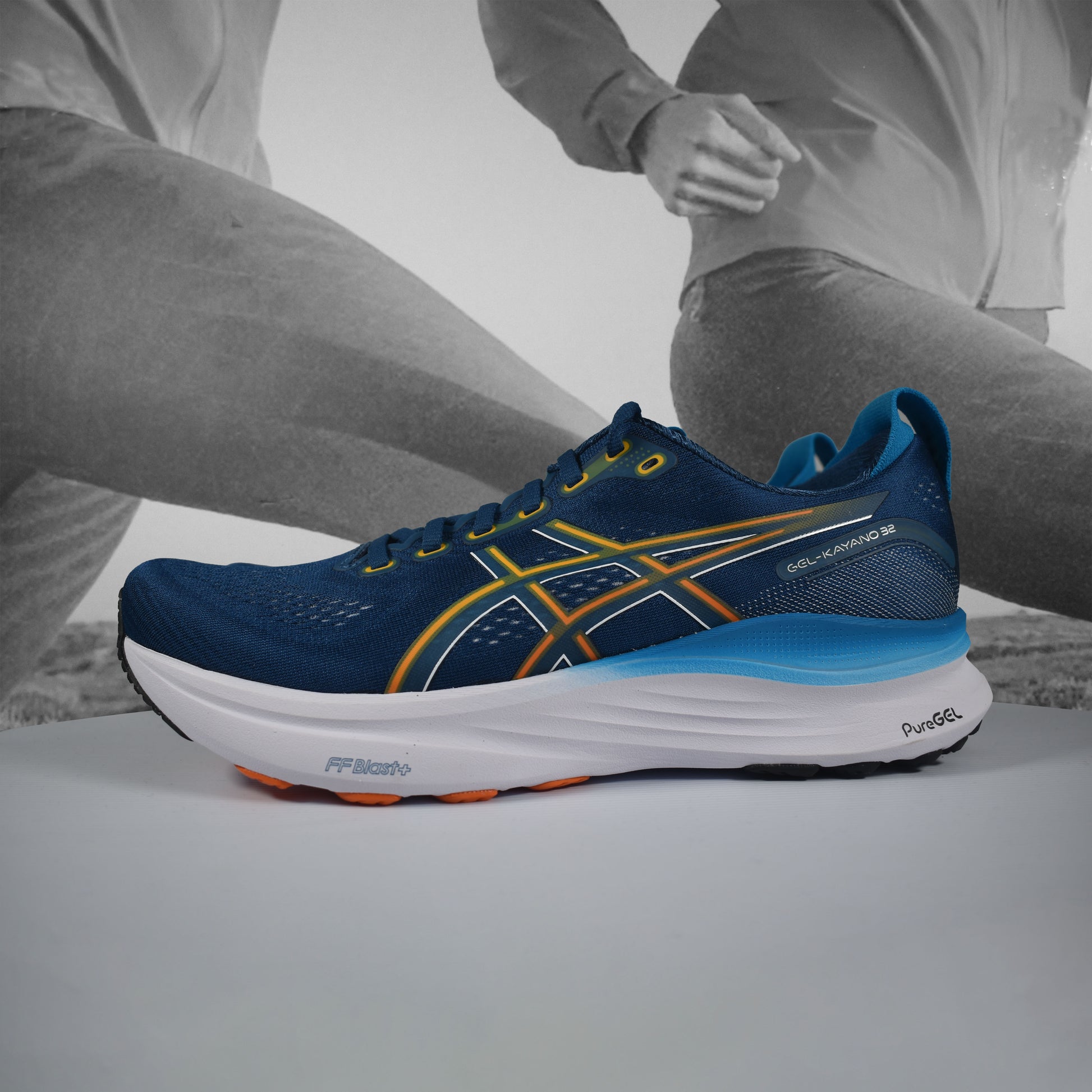 Asics GEL-KAYANO 32 Mens Running Shoes - Durban Runner TWILIGHT BLUE/ANZU / 9.5