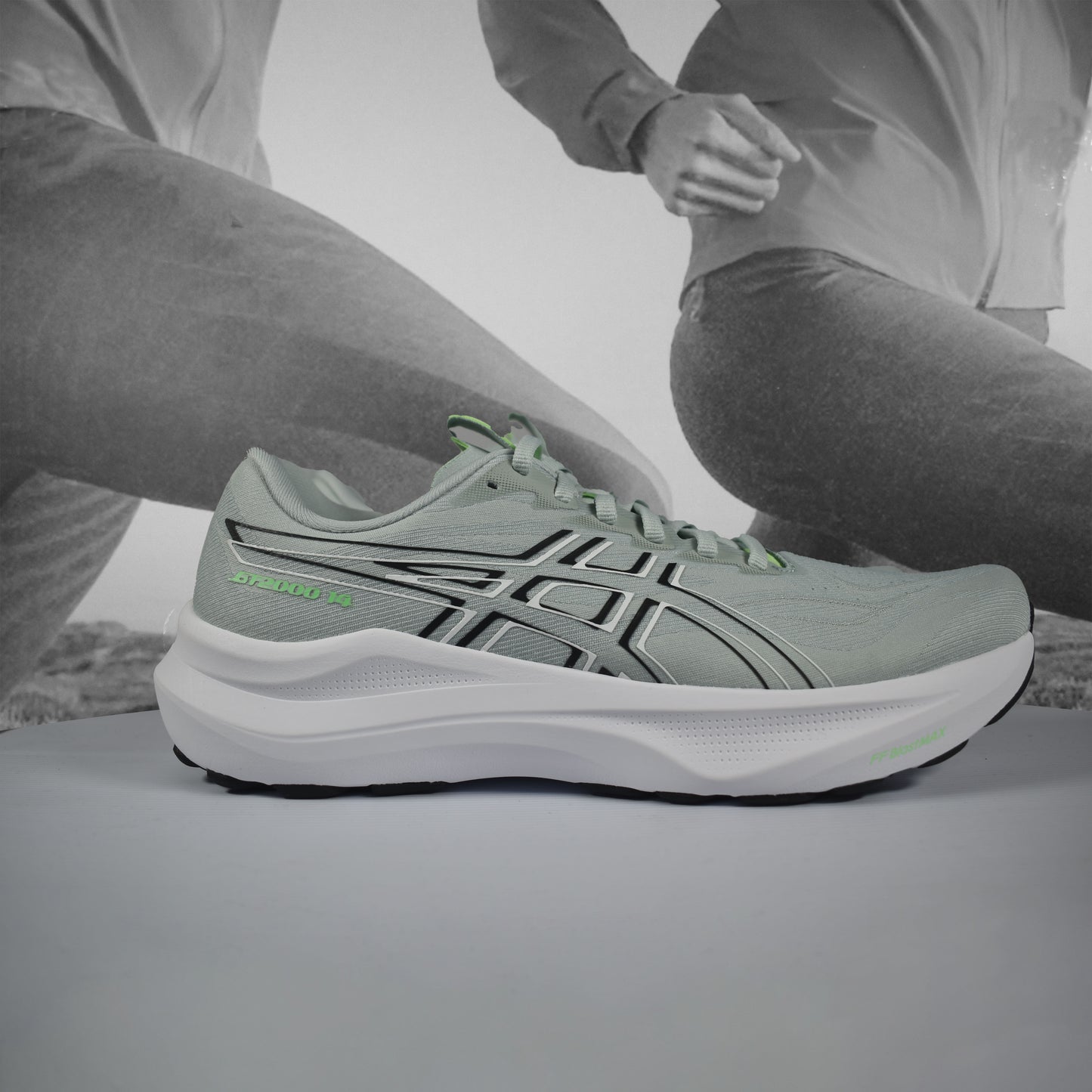 Asics GT-2000 14 Mens Running Shoes - Durban Runner COLD MOSS/BLACK / 8.5