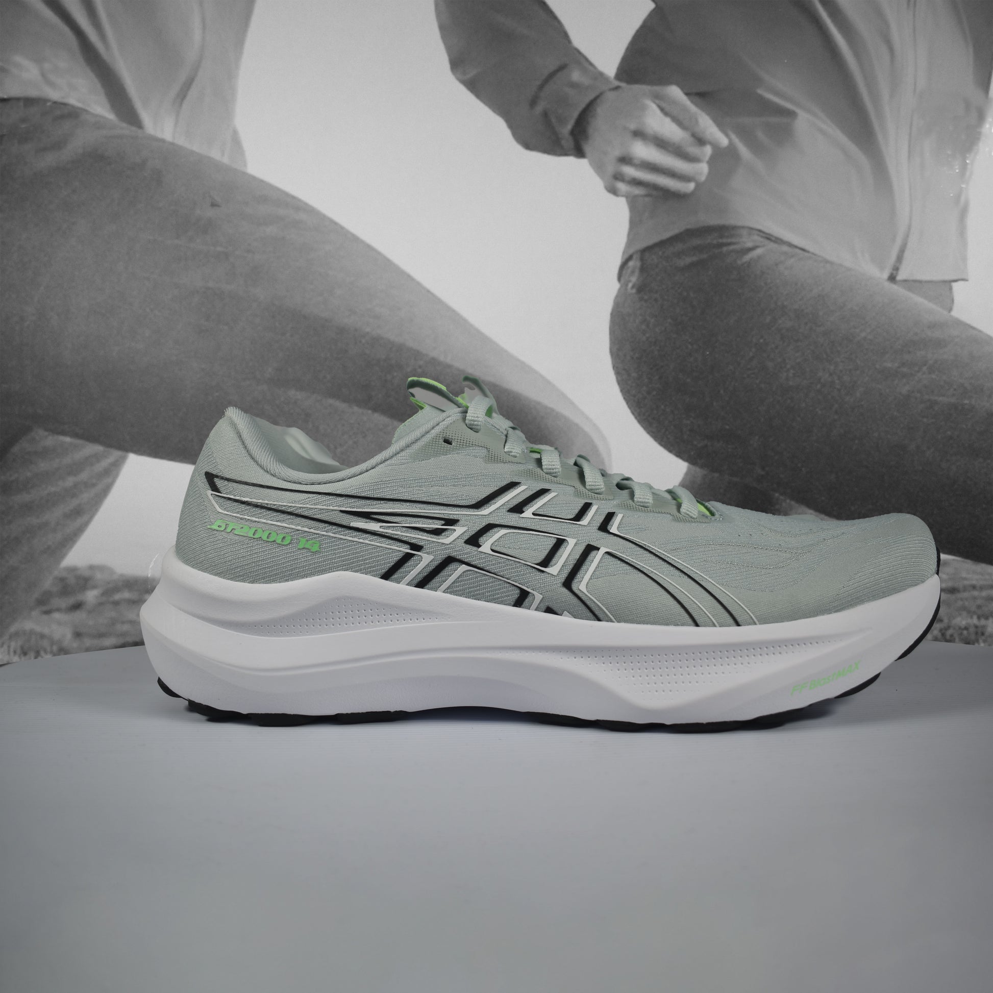 Asics GT-2000 14 Mens Running Shoes - Durban Runner COLD MOSS/BLACK / 8.5