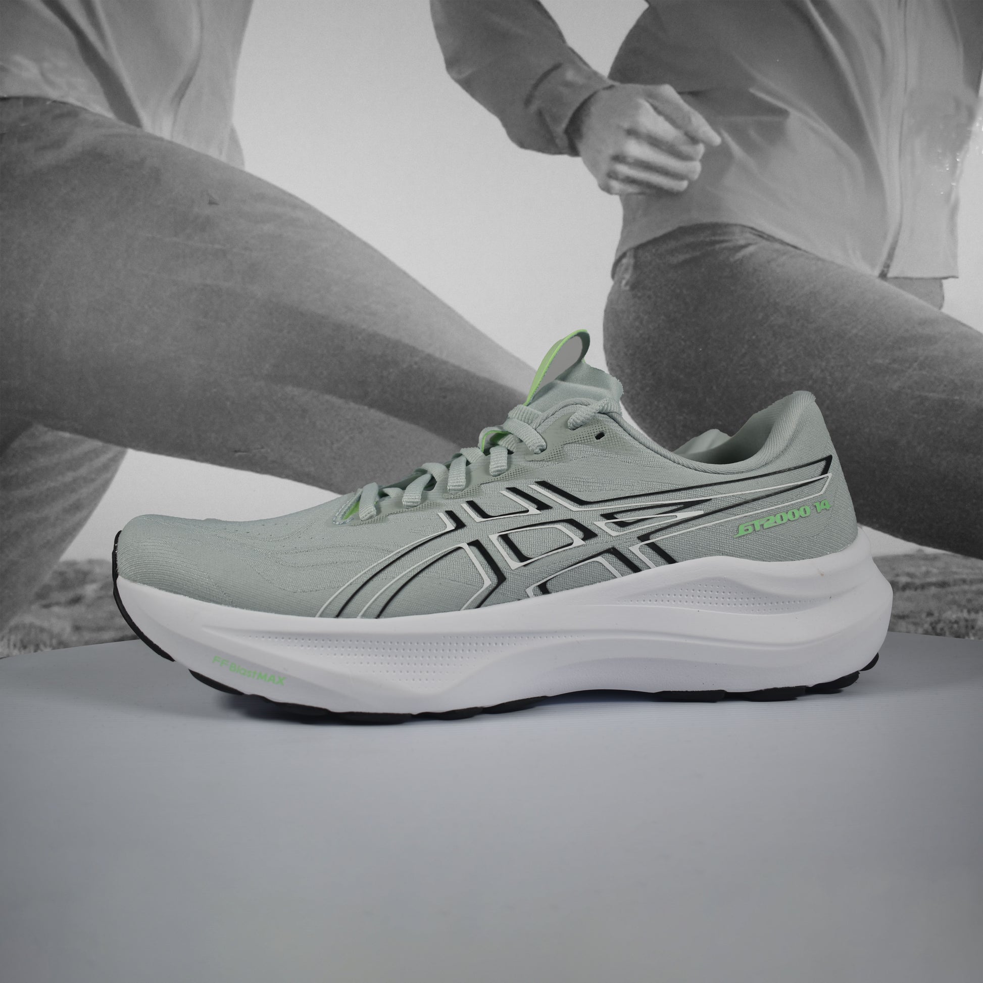 Asics GT-2000 14 Mens Running Shoes - Durban Runner COLD MOSS/BLACK / 8.5
