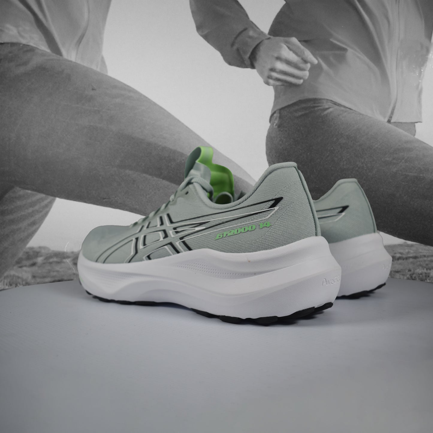 Asics GT-2000 14 Mens Running Shoes - Durban Runner COLD MOSS/BLACK / 8.5