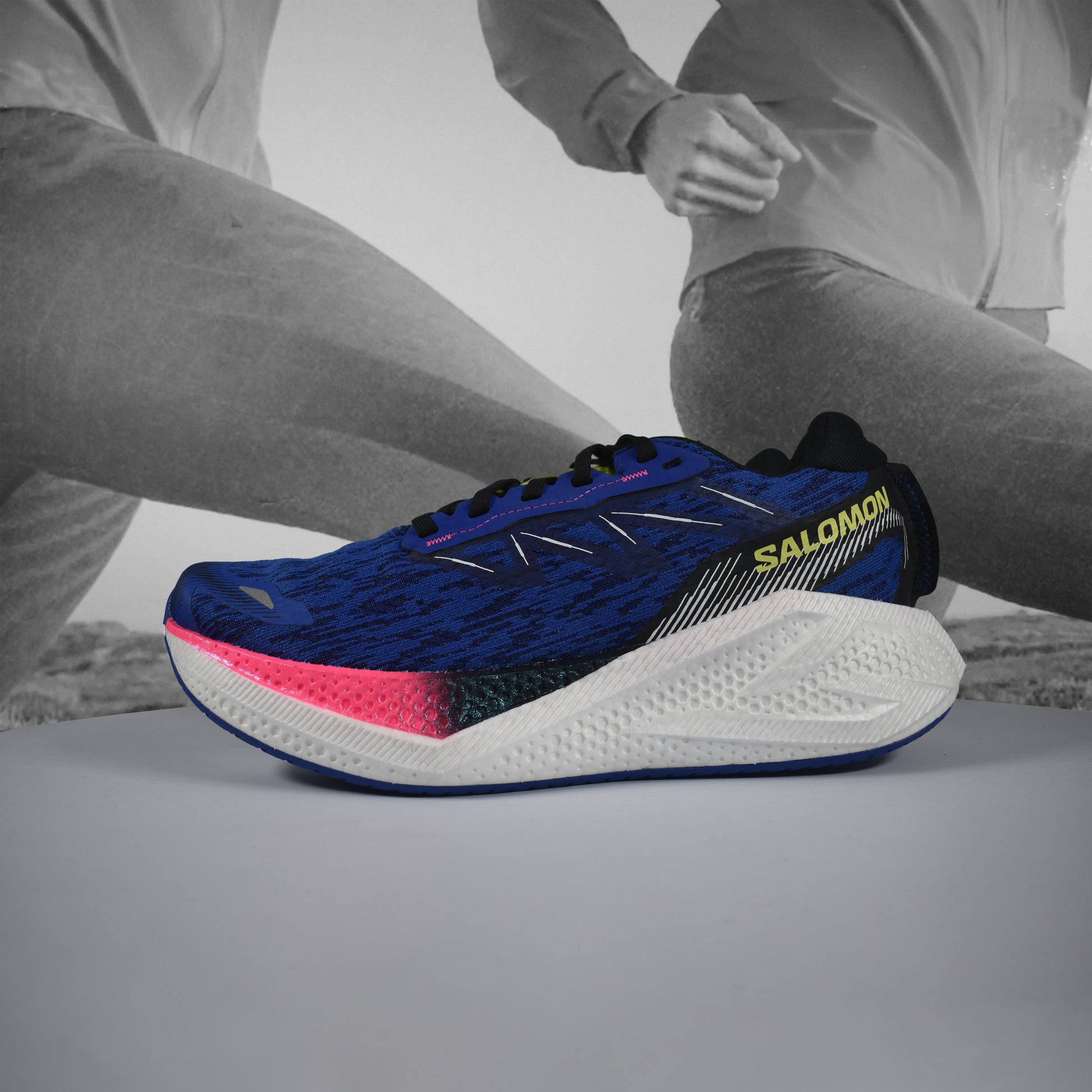 Salomon AERO BLAZE 3 Womens Running Shoes - Durban Runner White/Black/Cyclamen / 5.5